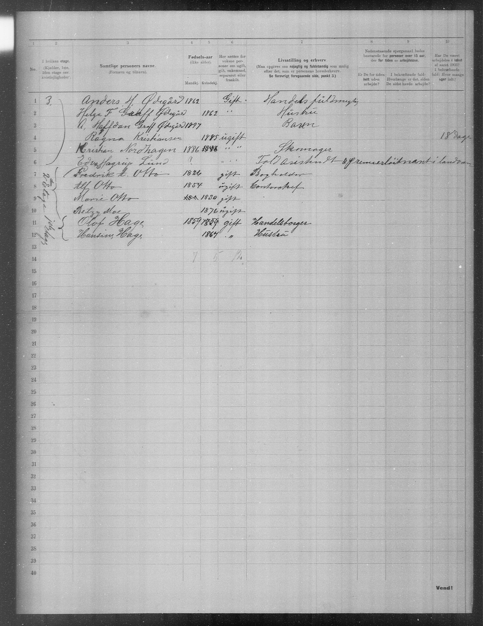 OBA, Municipal Census 1903 for Kristiania, 1903, p. 17994