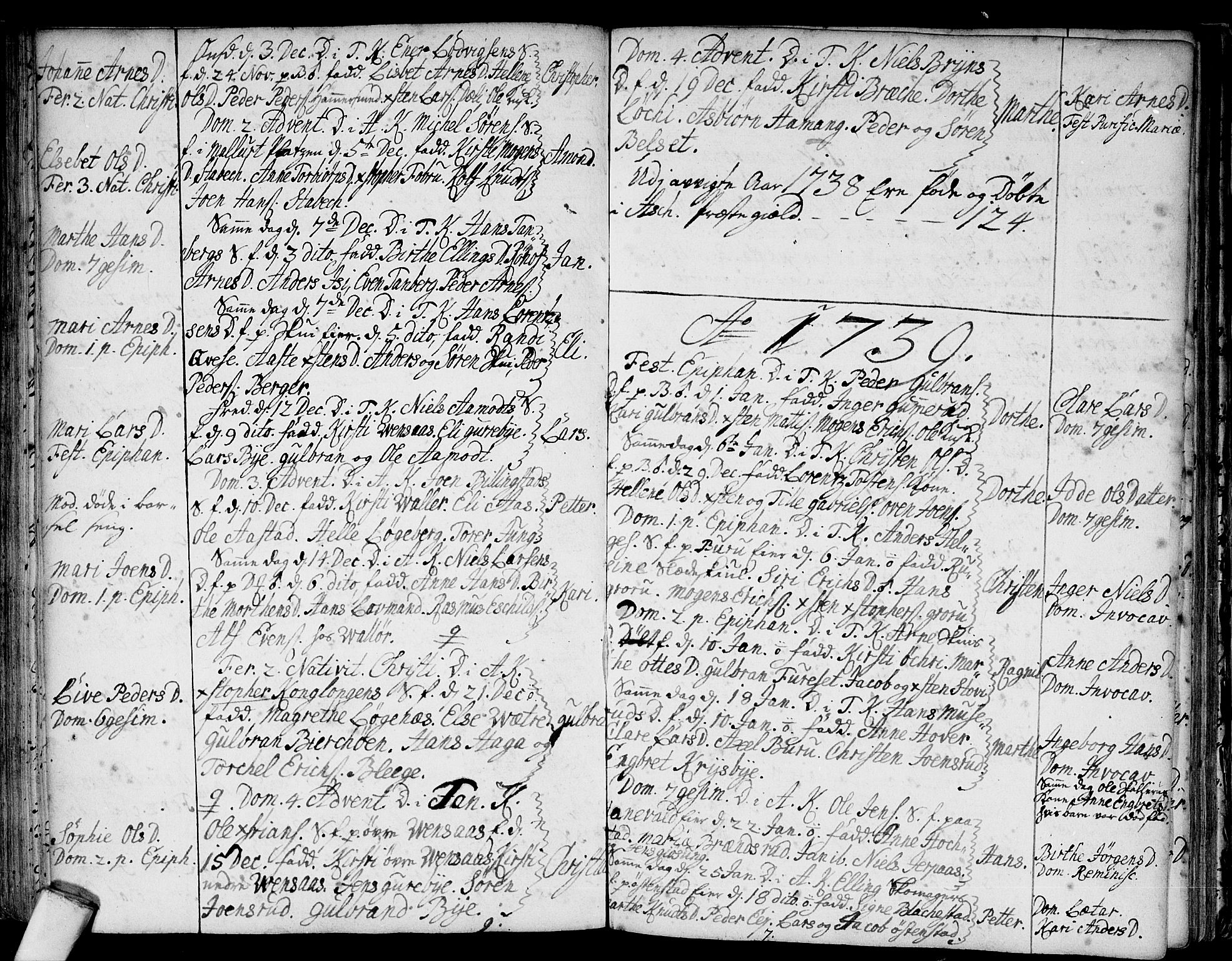 Asker prestekontor Kirkebøker, SAO/A-10256a/F/Fa/L0001: Parish register (official) no. I 1, 1726-1744, p. 58