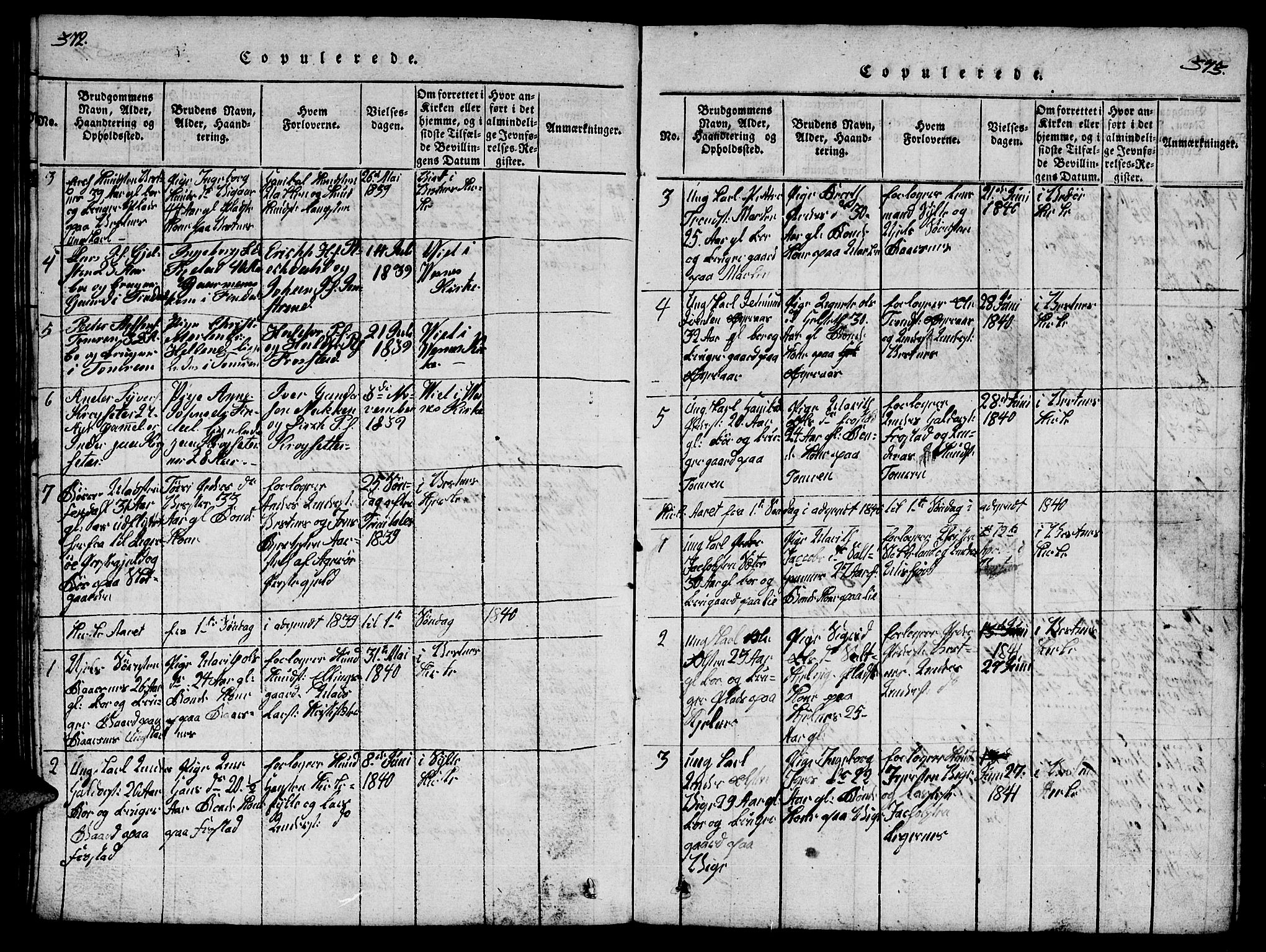 Ministerialprotokoller, klokkerbøker og fødselsregistre - Møre og Romsdal, SAT/A-1454/539/L0535: Parish register (copy) no. 539C01, 1818-1842, p. 372-373