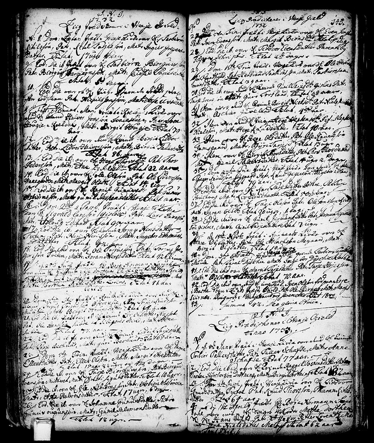 Vinje kirkebøker, SAKO/A-312/F/Fa/L0001: Parish register (official) no. I 1, 1717-1766, p. 145