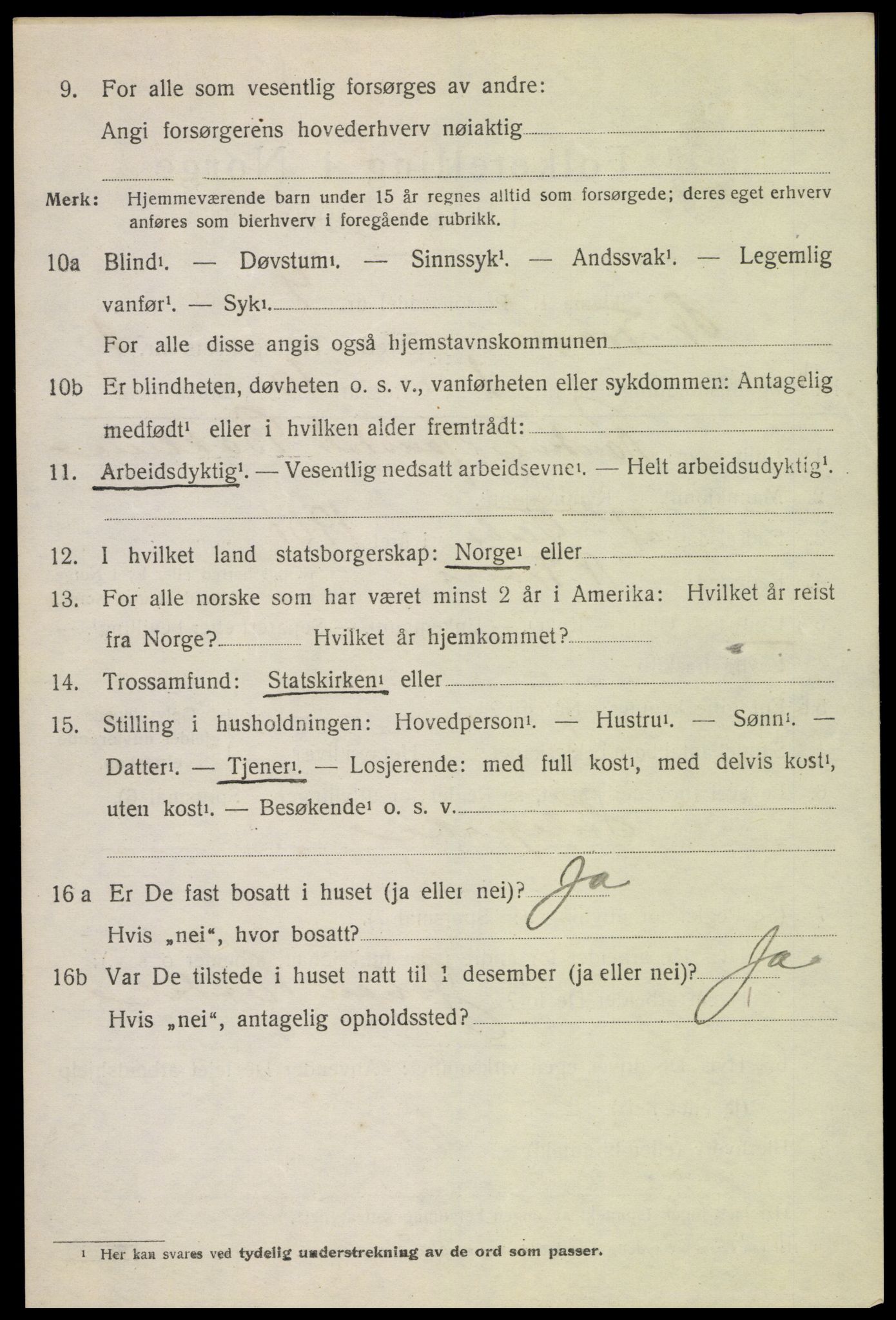 SAH, 1920 census for Nord-Fron, 1920, p. 2401