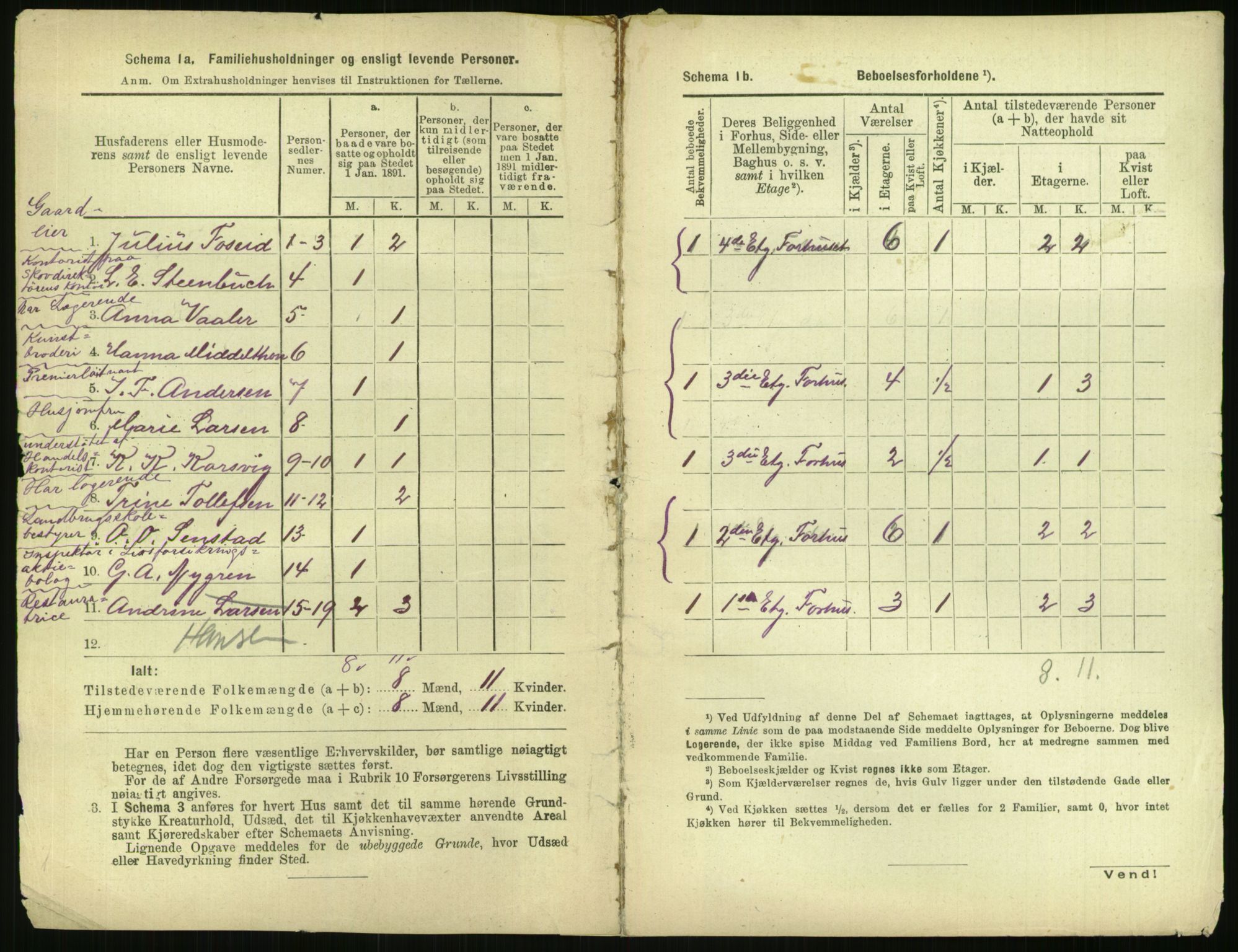 RA, 1891 census for 0301 Kristiania, 1891, p. 16775