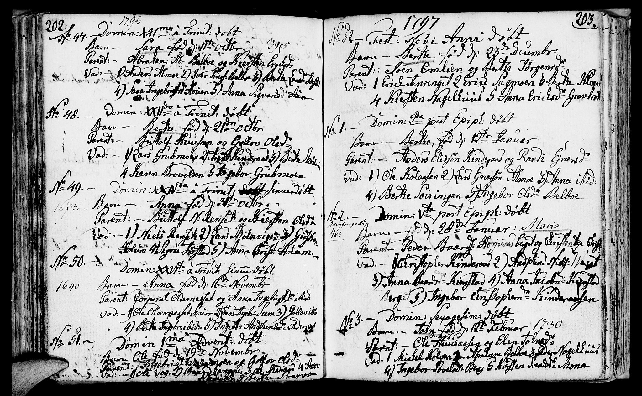 Ministerialprotokoller, klokkerbøker og fødselsregistre - Nord-Trøndelag, SAT/A-1458/749/L0468: Parish register (official) no. 749A02, 1787-1817, p. 202-203