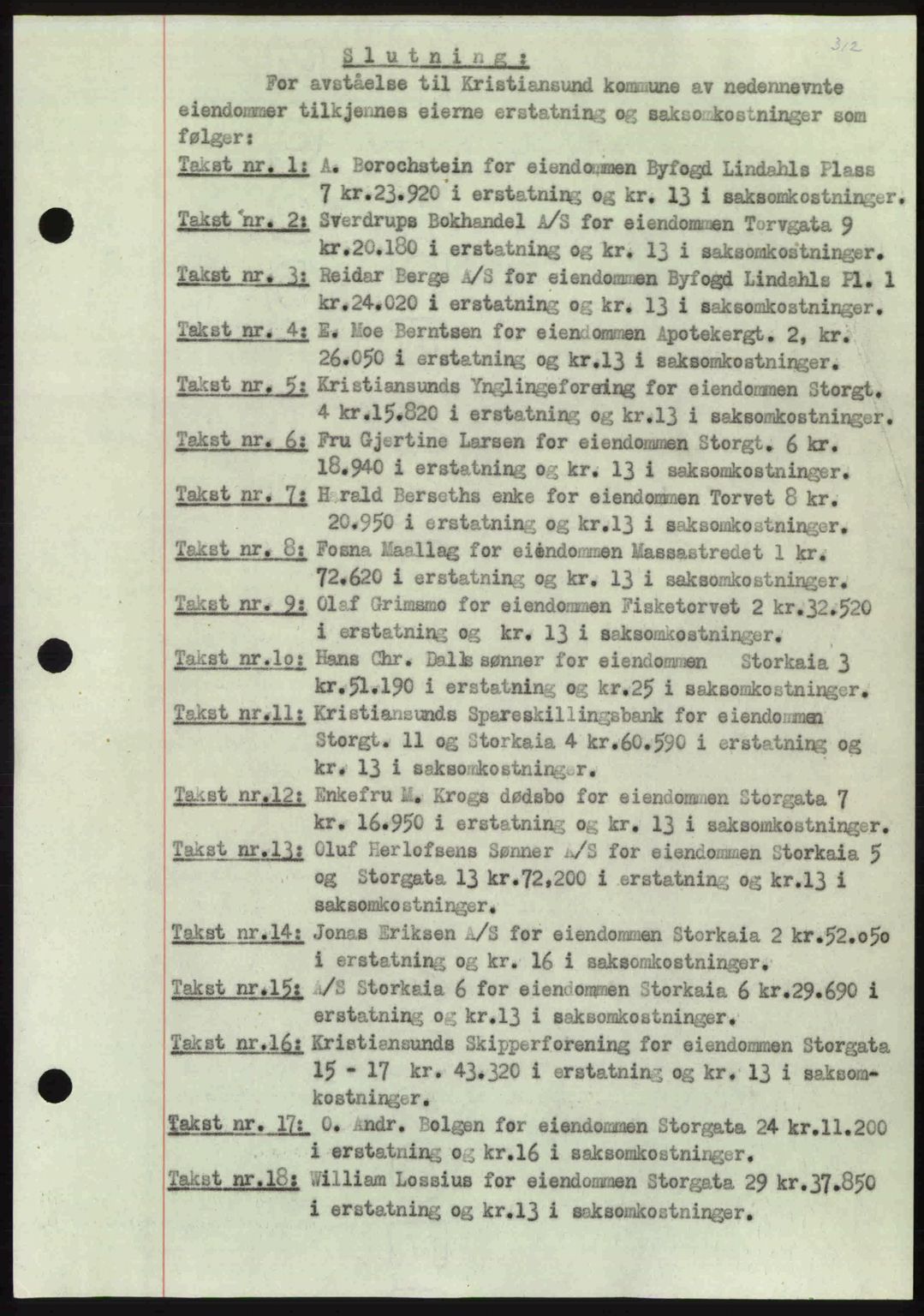 Kristiansund byfogd, AV/SAT-A-4587/A/27: Mortgage book no. 40, 1946-1946, Diary no: : 792/1946