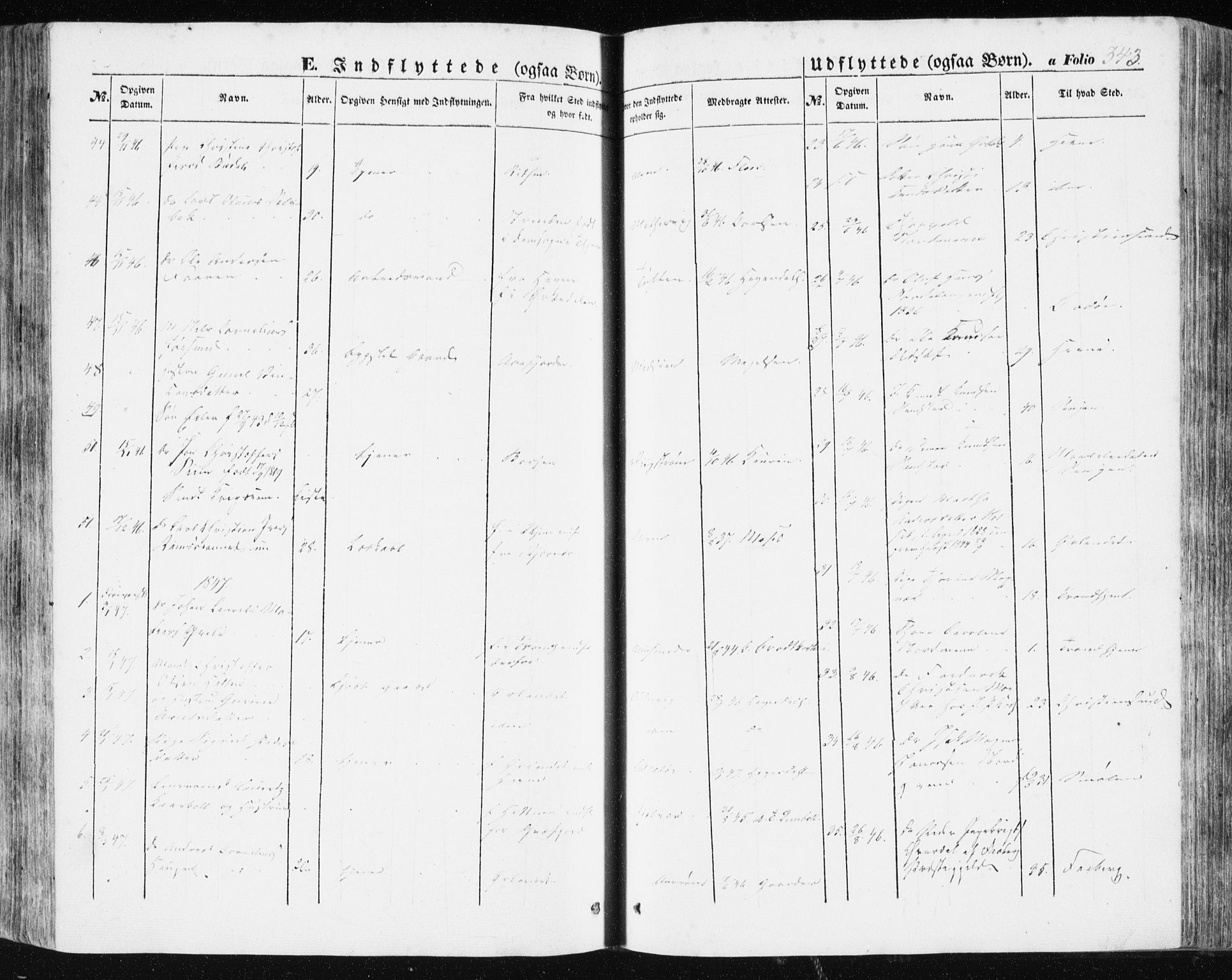 Ministerialprotokoller, klokkerbøker og fødselsregistre - Sør-Trøndelag, AV/SAT-A-1456/634/L0529: Parish register (official) no. 634A05, 1843-1851, p. 343