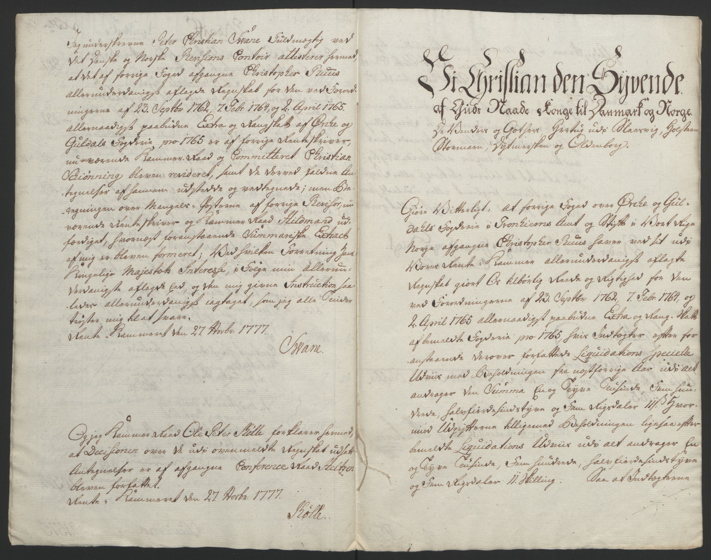 Rentekammeret inntil 1814, Reviderte regnskaper, Fogderegnskap, AV/RA-EA-4092/R60/L4094: Ekstraskatten Orkdal og Gauldal, 1762-1765, p. 251