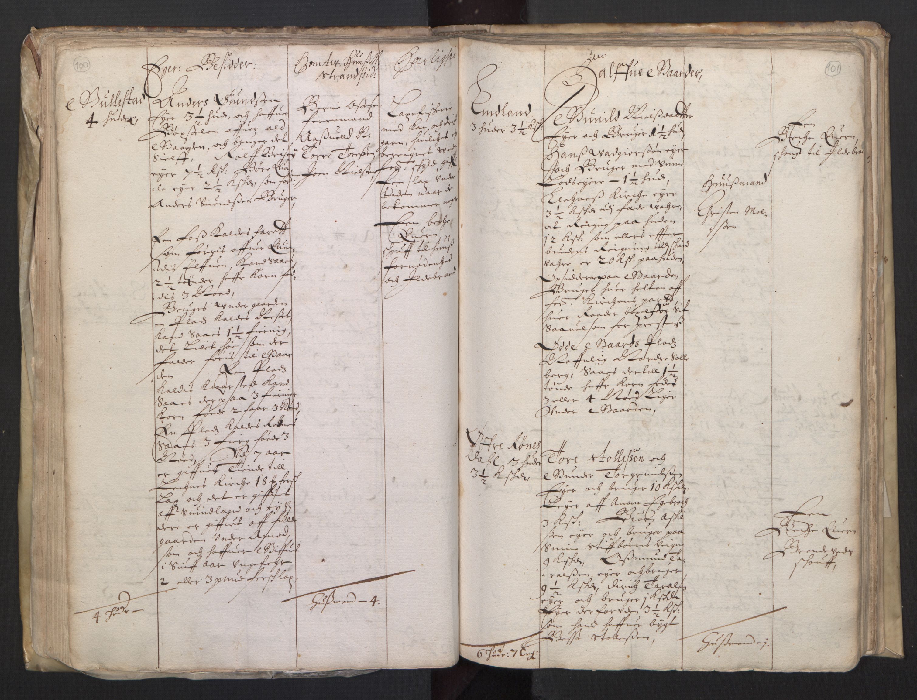 Rentekammeret inntil 1814, Realistisk ordnet avdeling, AV/RA-EA-4070/L/L0020/0004: Agder lagdømme: / Alminnelig jordebok. Lista len, 1661, p. 100-101