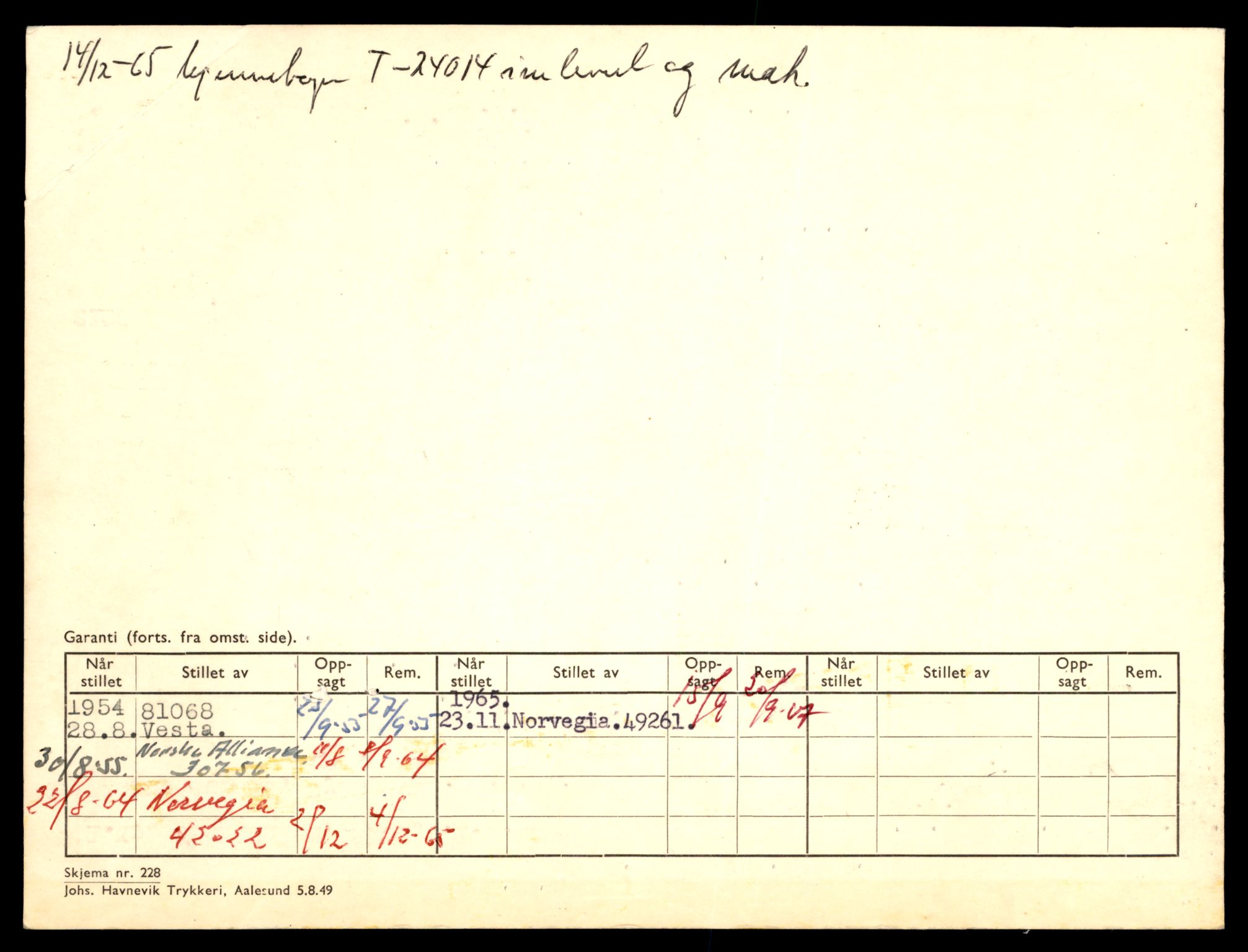 Møre og Romsdal vegkontor - Ålesund trafikkstasjon, AV/SAT-A-4099/F/Fe/L0033: Registreringskort for kjøretøy T 12151 - T 12474, 1927-1998, p. 2538