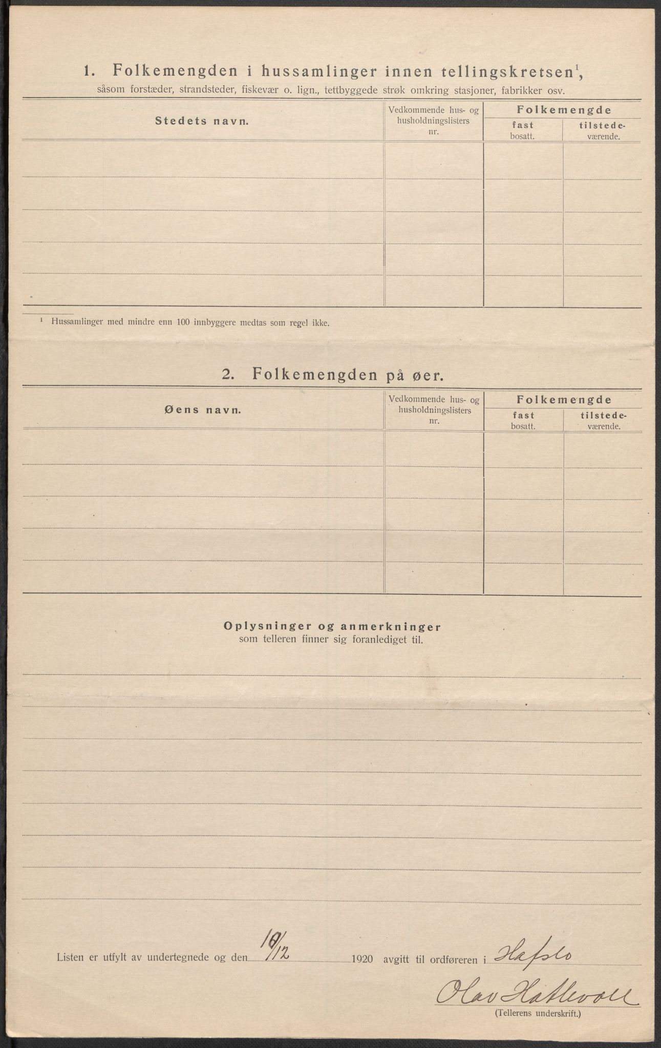 SAB, 1920 census for Hafslo, 1920, p. 24