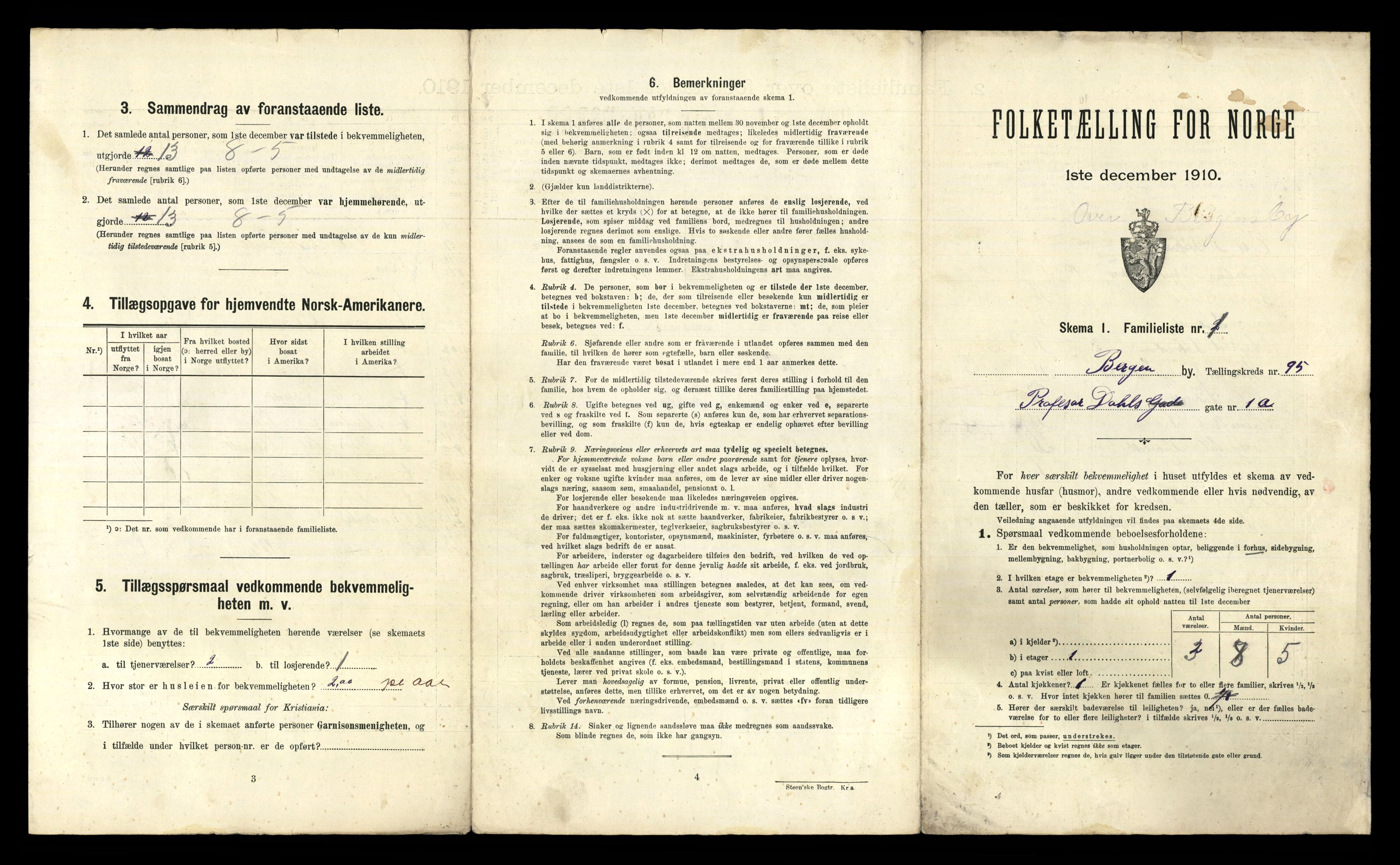 RA, 1910 census for Bergen, 1910, p. 33079