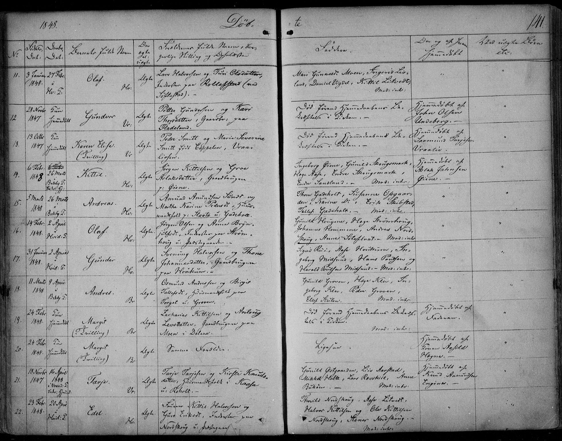 Kviteseid kirkebøker, SAKO/A-276/F/Fa/L0006: Parish register (official) no. I 6, 1836-1858, p. 141