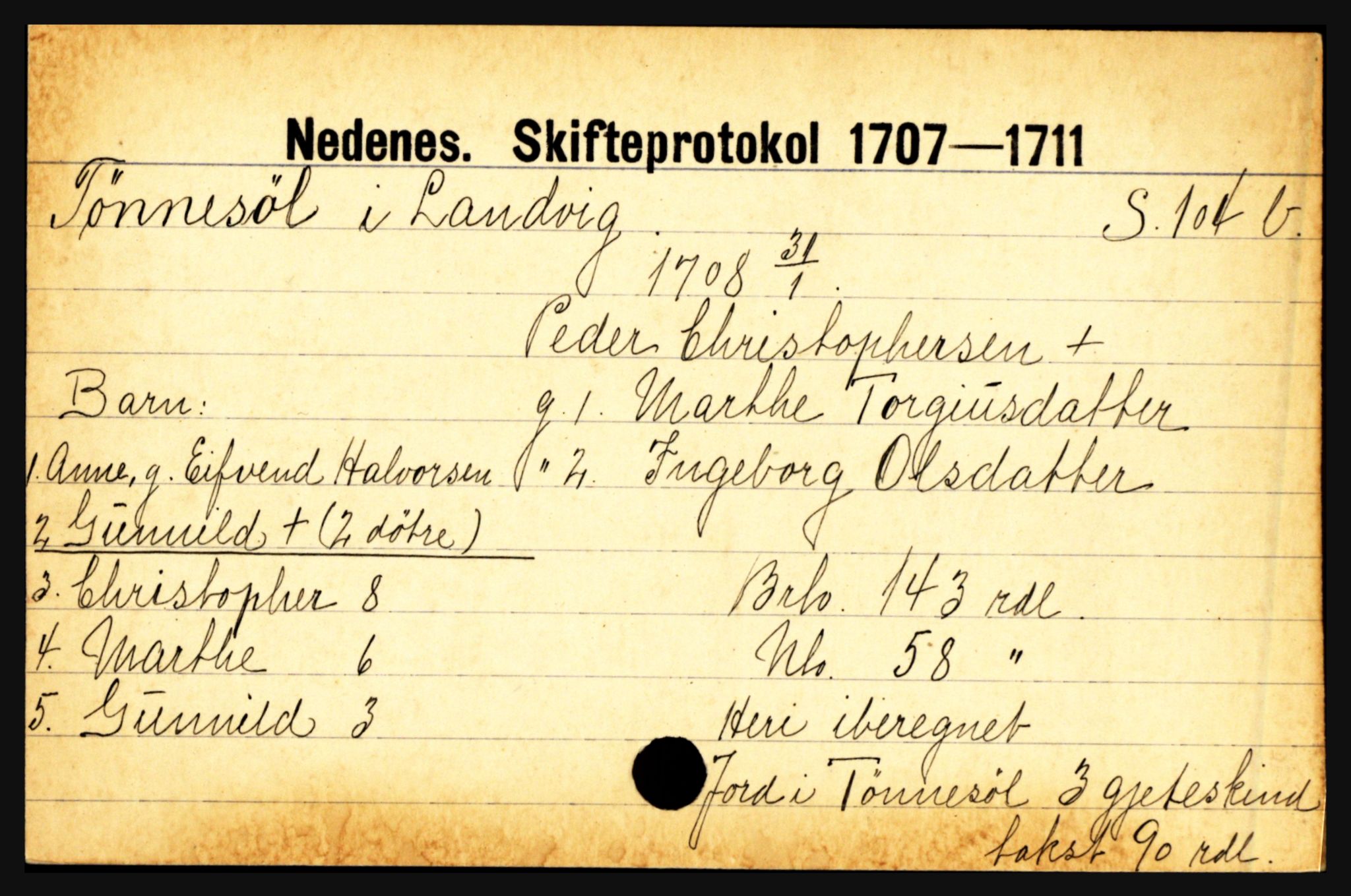 Nedenes sorenskriveri før 1824, AV/SAK-1221-0007/H, p. 31829