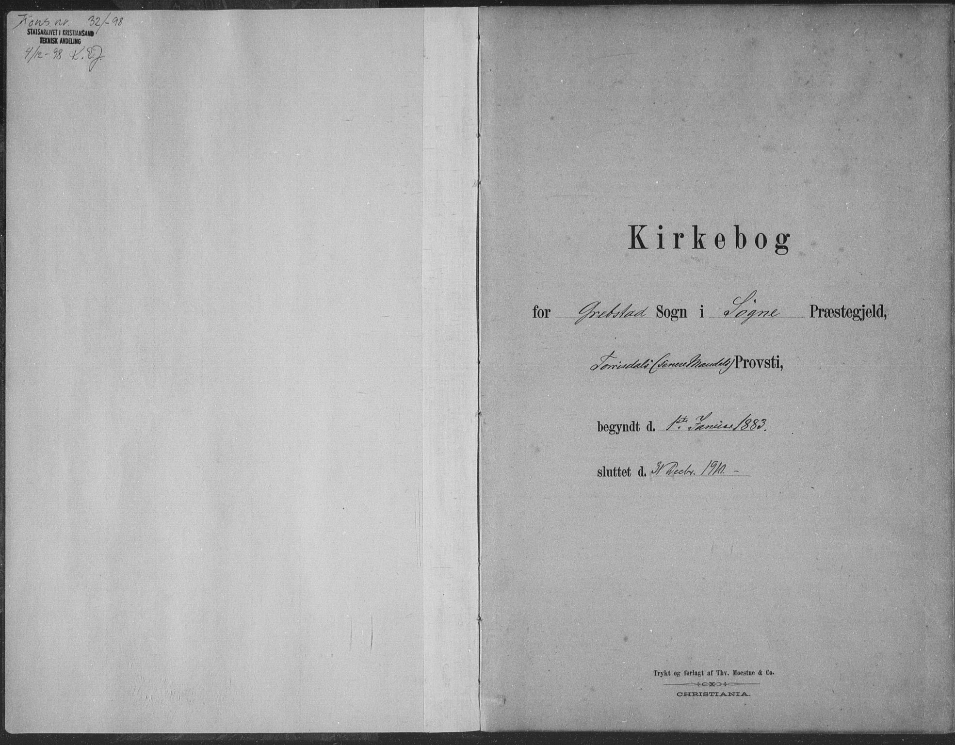 Søgne sokneprestkontor, SAK/1111-0037/F/Fa/Faa/L0003: Parish register (official) no. A 3, 1883-1910