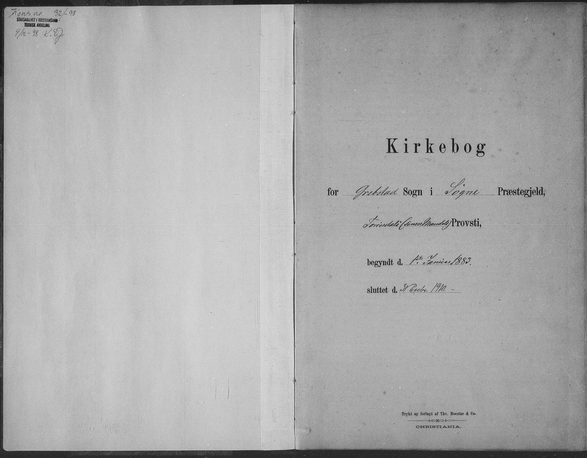 Søgne sokneprestkontor, AV/SAK-1111-0037/F/Fa/Faa/L0003: Parish register (official) no. A 3, 1883-1910