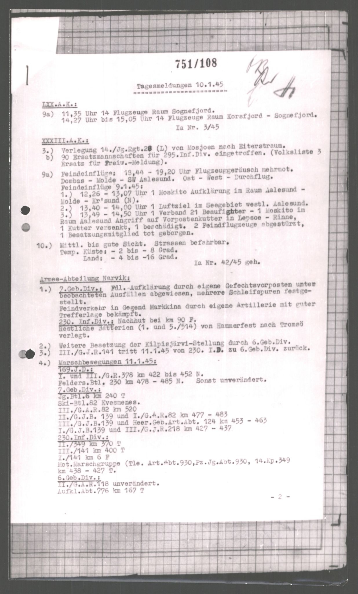 Forsvarets Overkommando. 2 kontor. Arkiv 11.4. Spredte tyske arkivsaker, AV/RA-RAFA-7031/D/Dar/Dara/L0001: Krigsdagbøker for 20. Gebirgs-Armee-Oberkommando (AOK 20), 1944-1945, p. 553