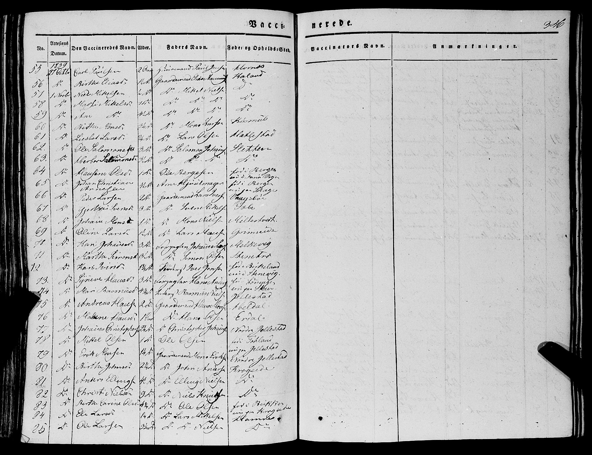 Fana Sokneprestembete, AV/SAB-A-75101/H/Haa/Haaa/L0008: Parish register (official) no. A 8, 1829-1851, p. 346