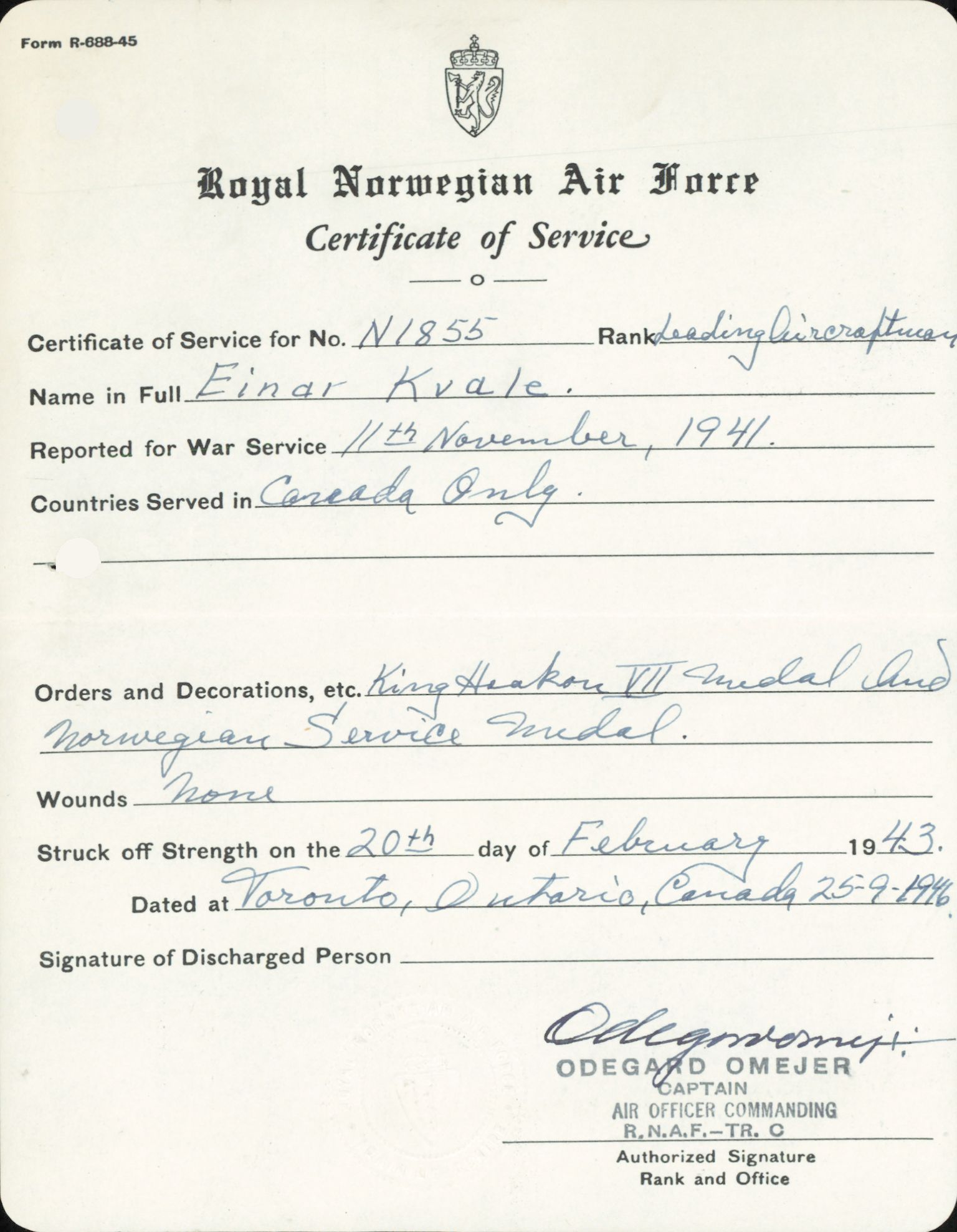 Forsvaret, Forsvarets overkommando/Luftforsvarsstaben, AV/RA-RAFA-4079/P/Pa/L0013: Personellmapper, 1905, p. 352