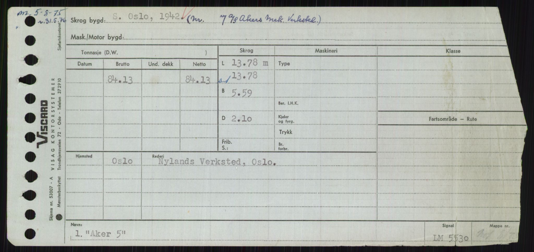 Sjøfartsdirektoratet med forløpere, Skipsmålingen, RA/S-1627/H/Hc/L0001: Lektere, A-Y, p. 3