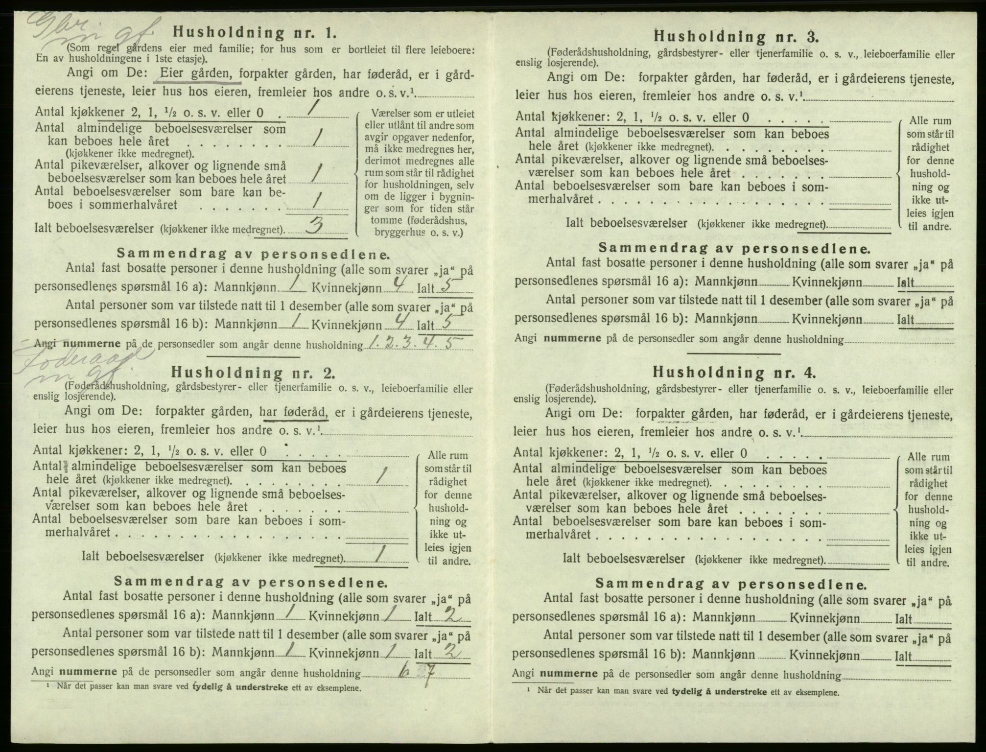 SAB, 1920 census for Kvam, 1920, p. 559