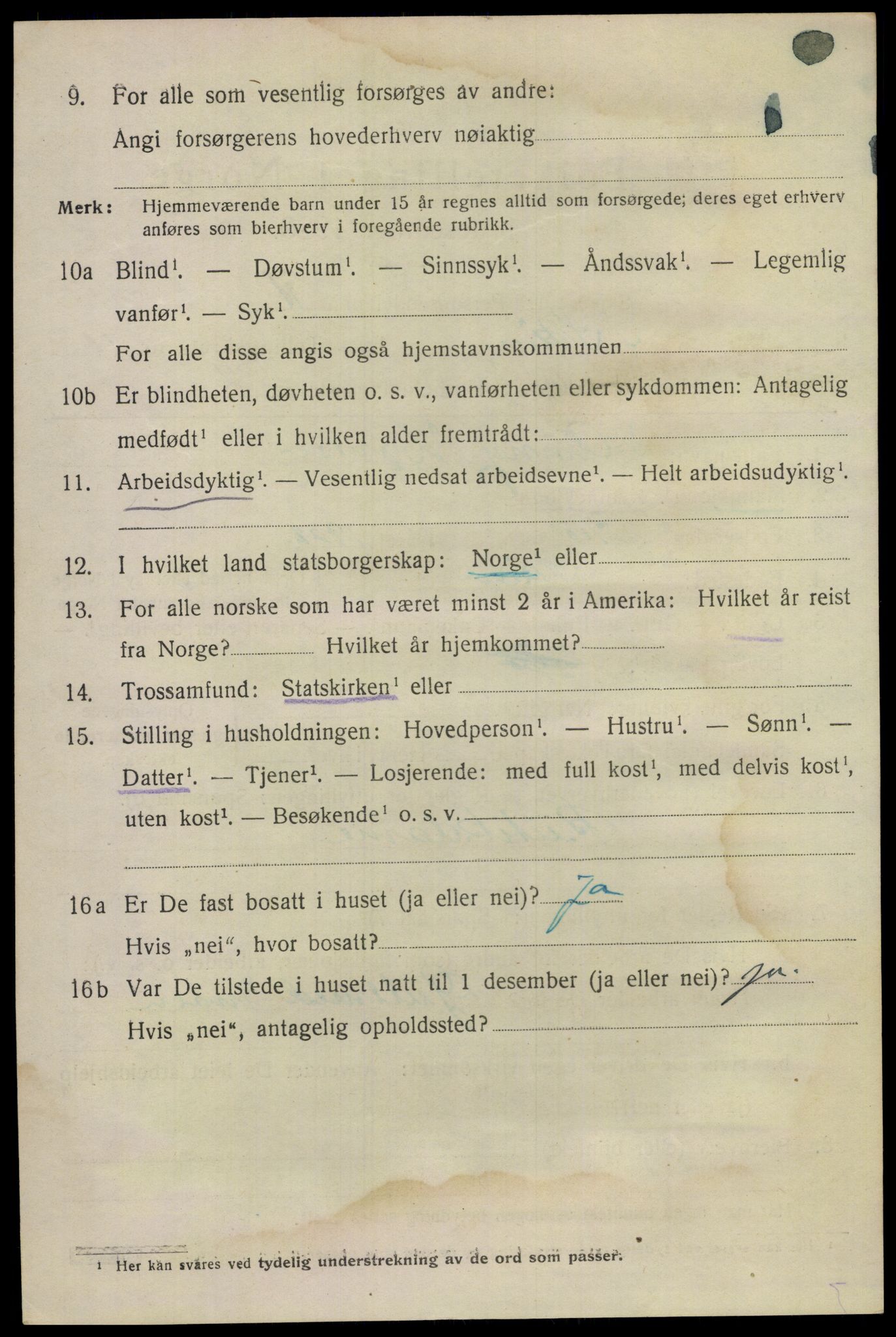 SAKO, 1920 census for Skien, 1920, p. 33139