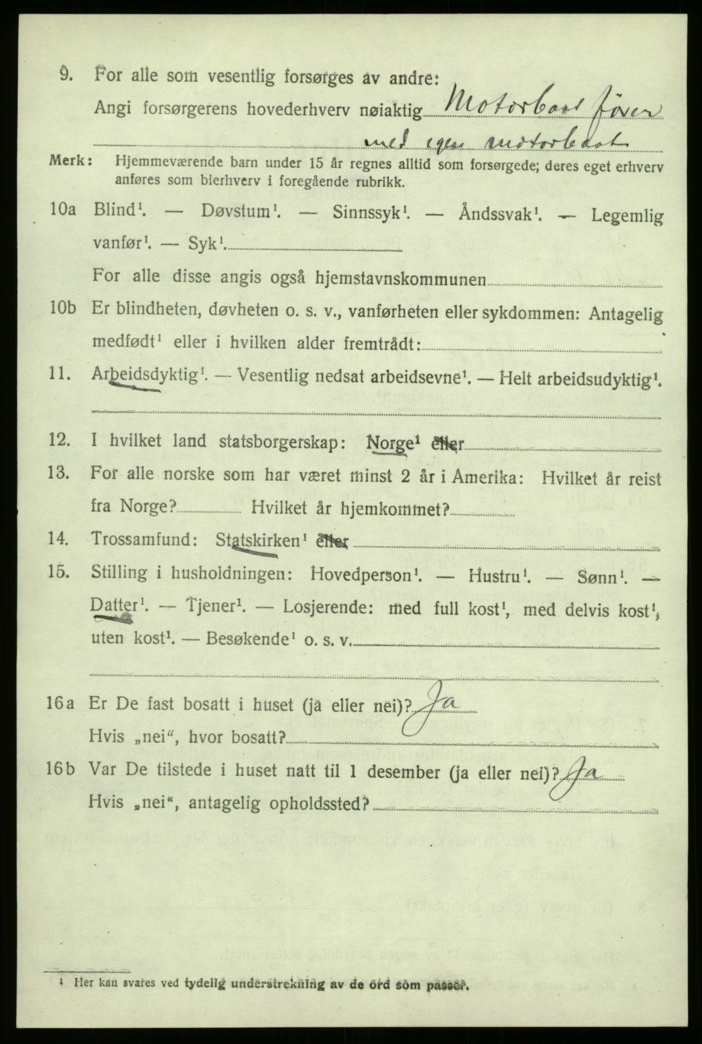 SAB, 1920 census for Sogndal, 1920, p. 3722