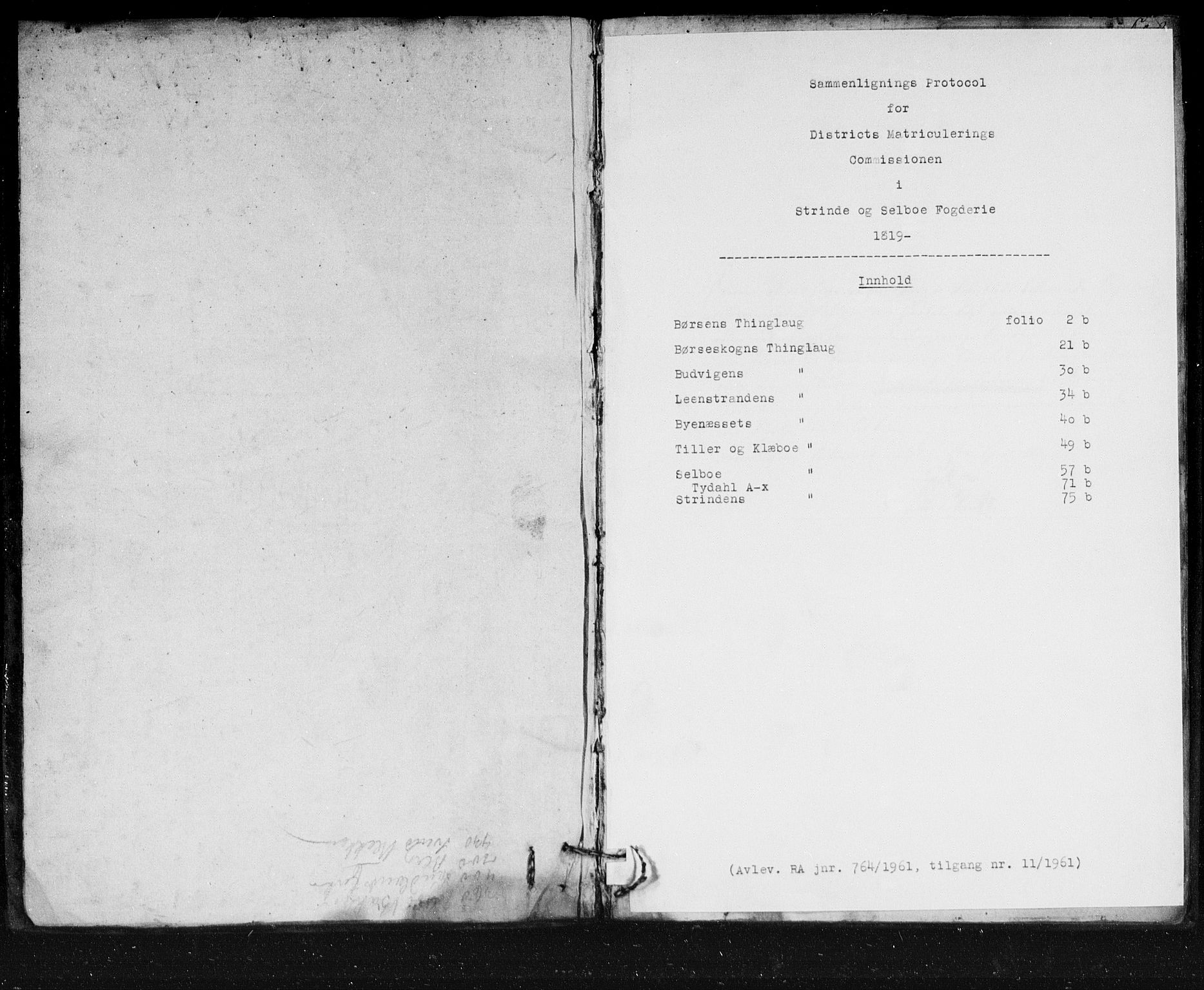 Hovedmatrikkelkommisjonen, AV/RA-S-1529, 1819