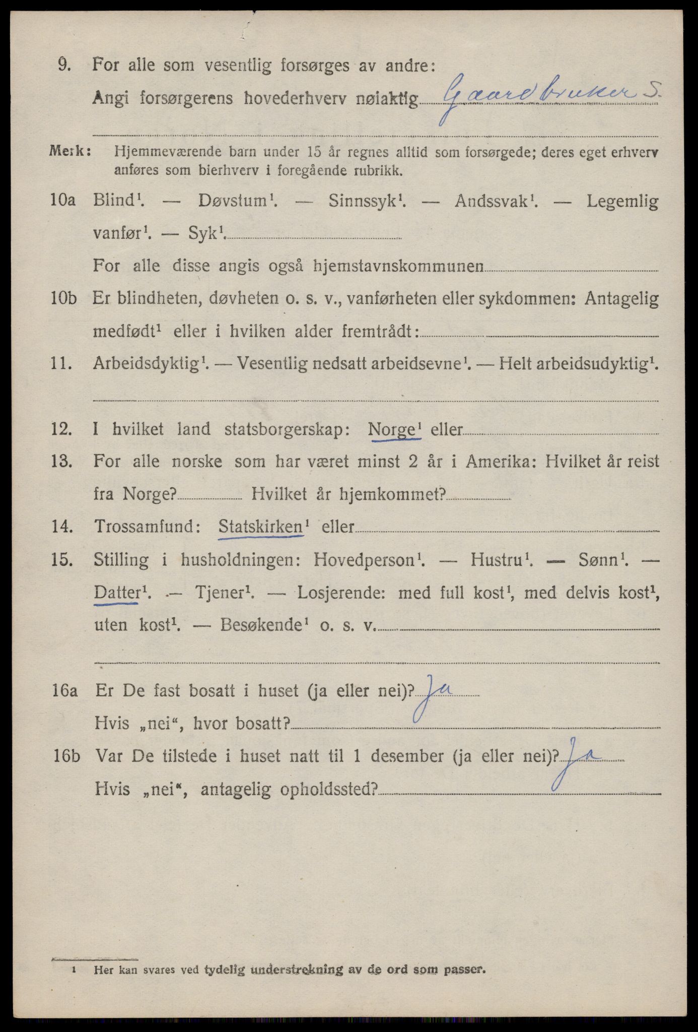 SAST, 1920 census for Heskestad, 1920, p. 392