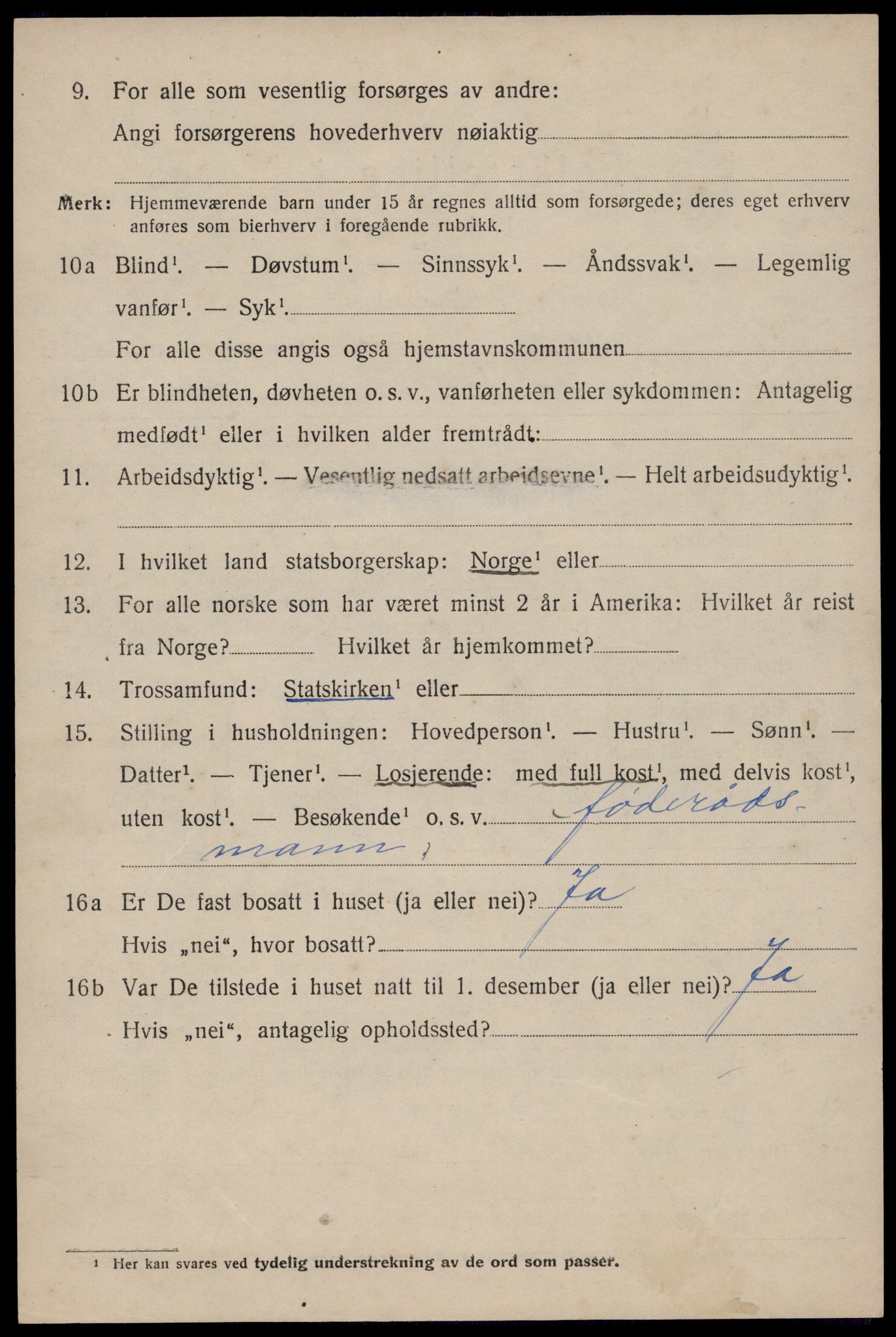 SAST, 1920 census for Høyland, 1920, p. 3419