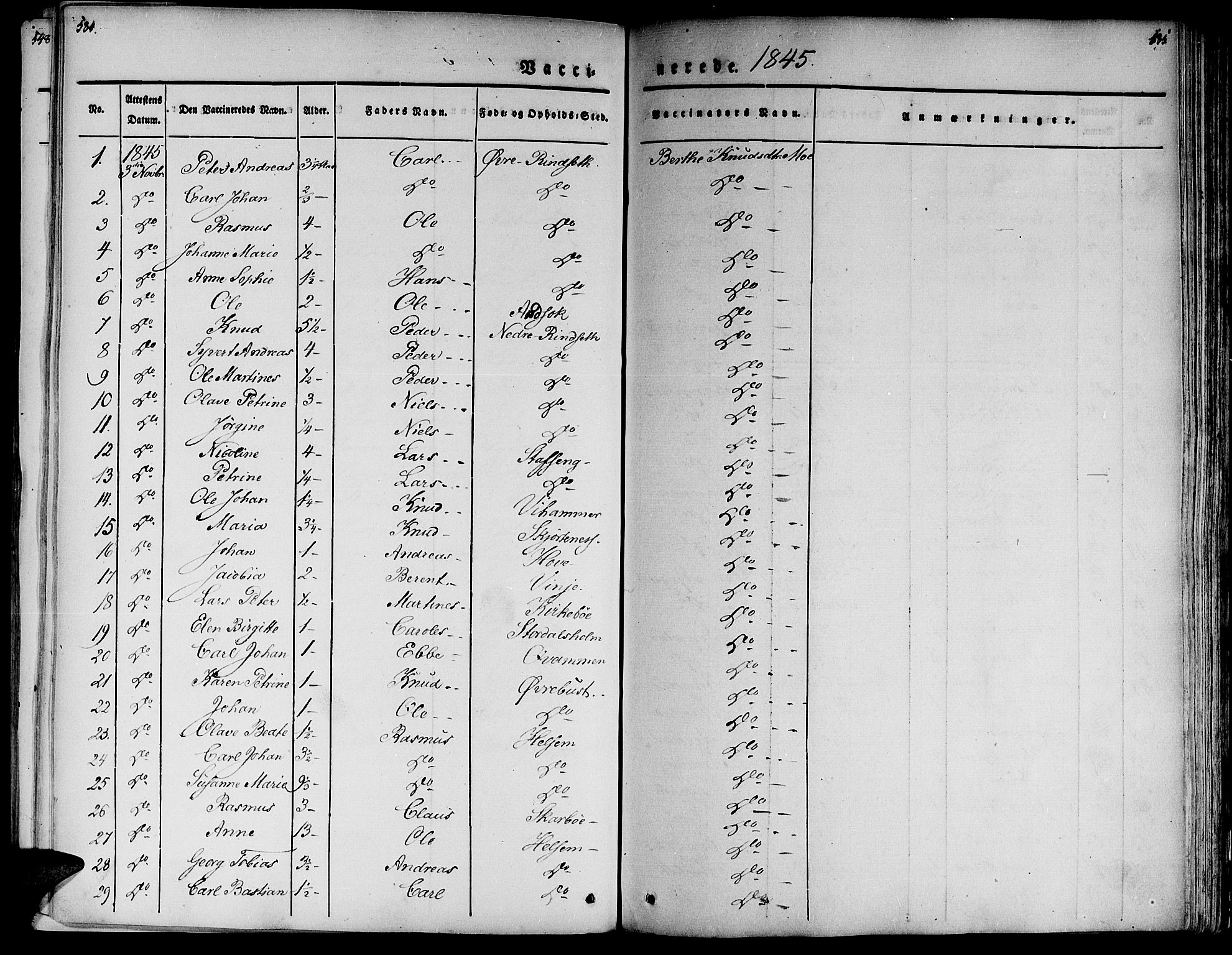 Ministerialprotokoller, klokkerbøker og fødselsregistre - Møre og Romsdal, AV/SAT-A-1454/520/L0274: Parish register (official) no. 520A04, 1827-1864, p. 584-585