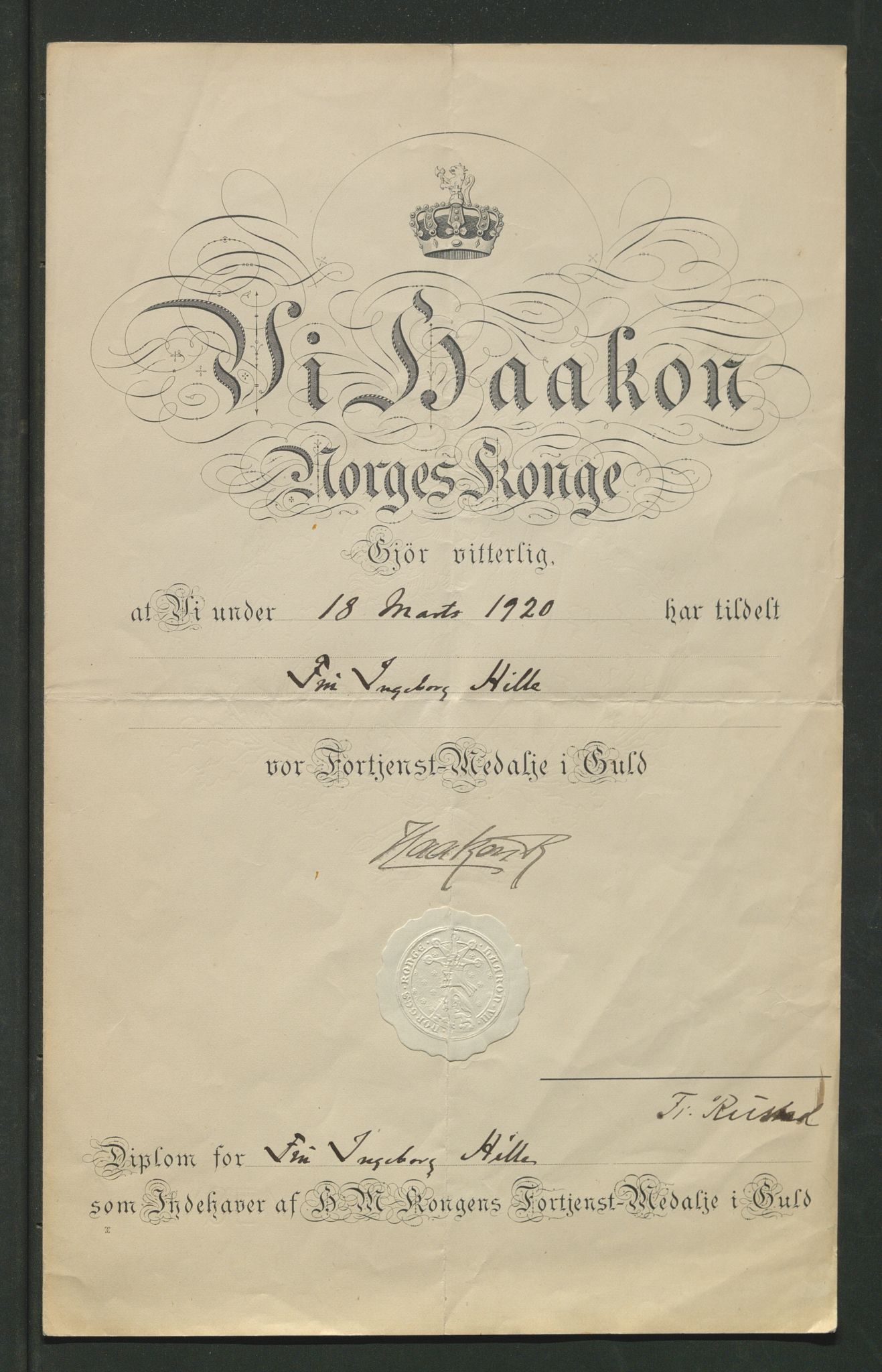 Åker i Vang, Hedmark, og familien Todderud, AV/SAH-ARK-010/H/Ha/L0001: Personlige dokumenter, 1724-1933, p. 9