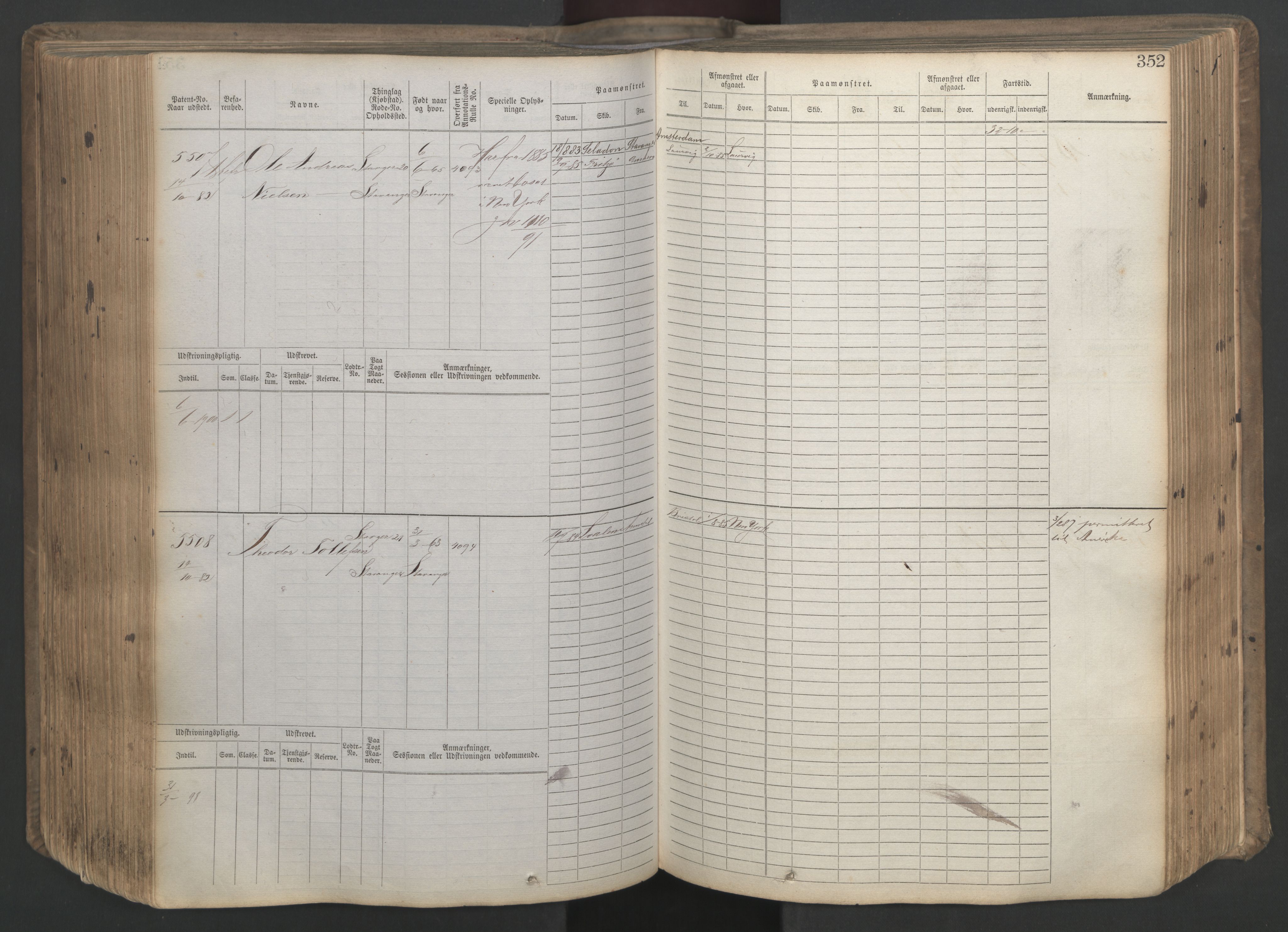 Stavanger sjømannskontor, AV/SAST-A-102006/F/Fb/Fbb/L0020: Sjøfartshovedrulle patnentnr. 4803-6004 (dublett), 1879, p. 357