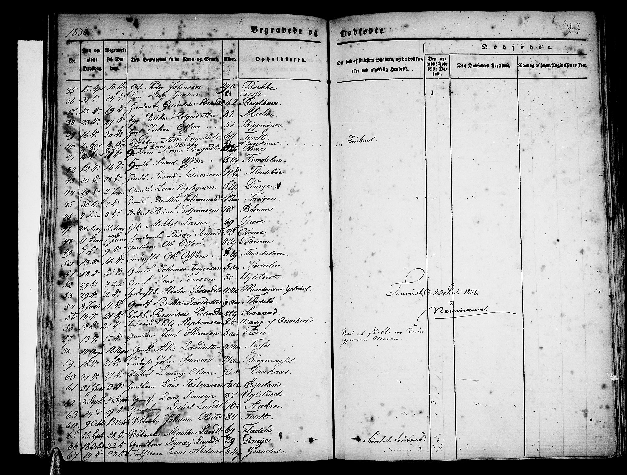 Strandebarm sokneprestembete, SAB/A-78401/H/Haa: Parish register (official) no. A 6, 1826-1843, p. 293
