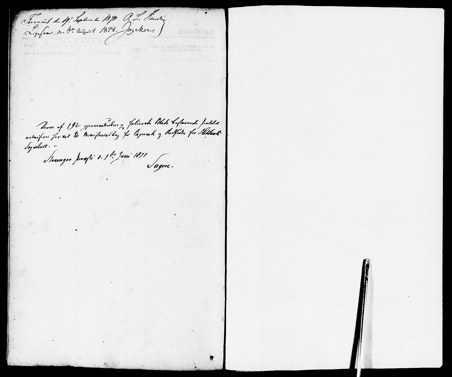Hetland sokneprestkontor, AV/SAST-A-101826/30/30BA/L0006: Parish register (official) no. A 6, 1869-1884