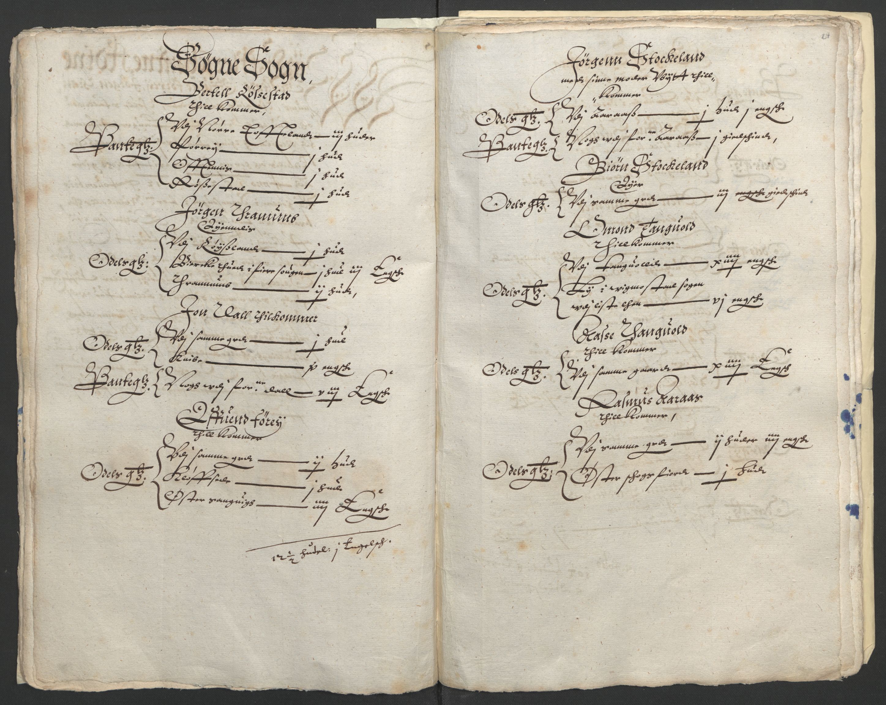 Stattholderembetet 1572-1771, AV/RA-EA-2870/Ek/L0010/0001: Jordebøker til utlikning av rosstjeneste 1624-1626: / Odelsjordebøker for Agdesiden len, 1624, p. 120