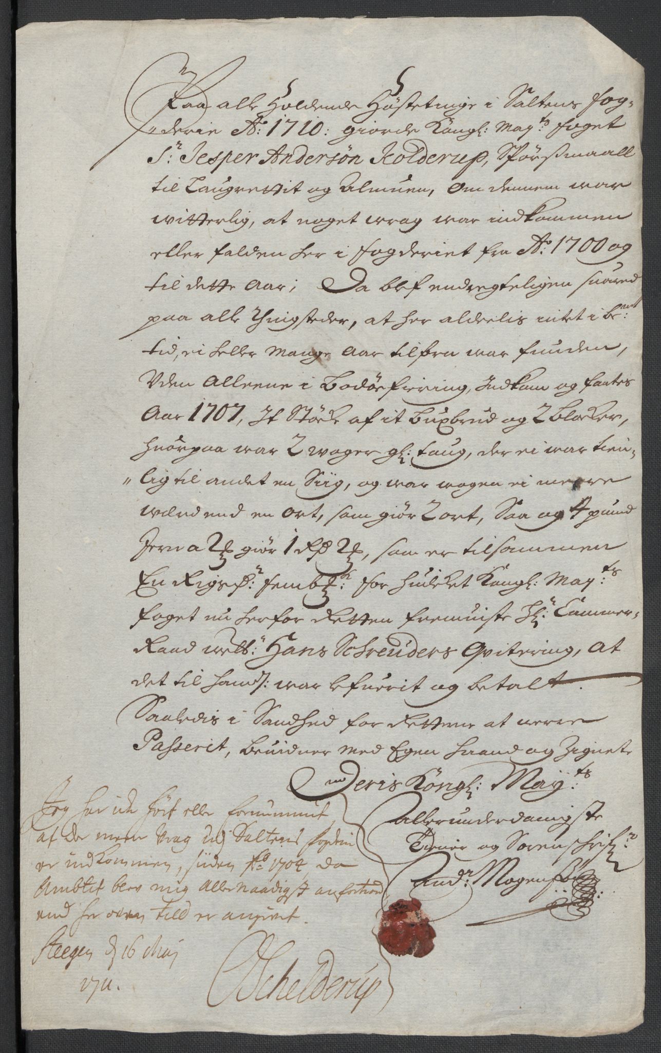 Rentekammeret inntil 1814, Reviderte regnskaper, Fogderegnskap, AV/RA-EA-4092/R66/L4581: Fogderegnskap Salten, 1707-1710, p. 147