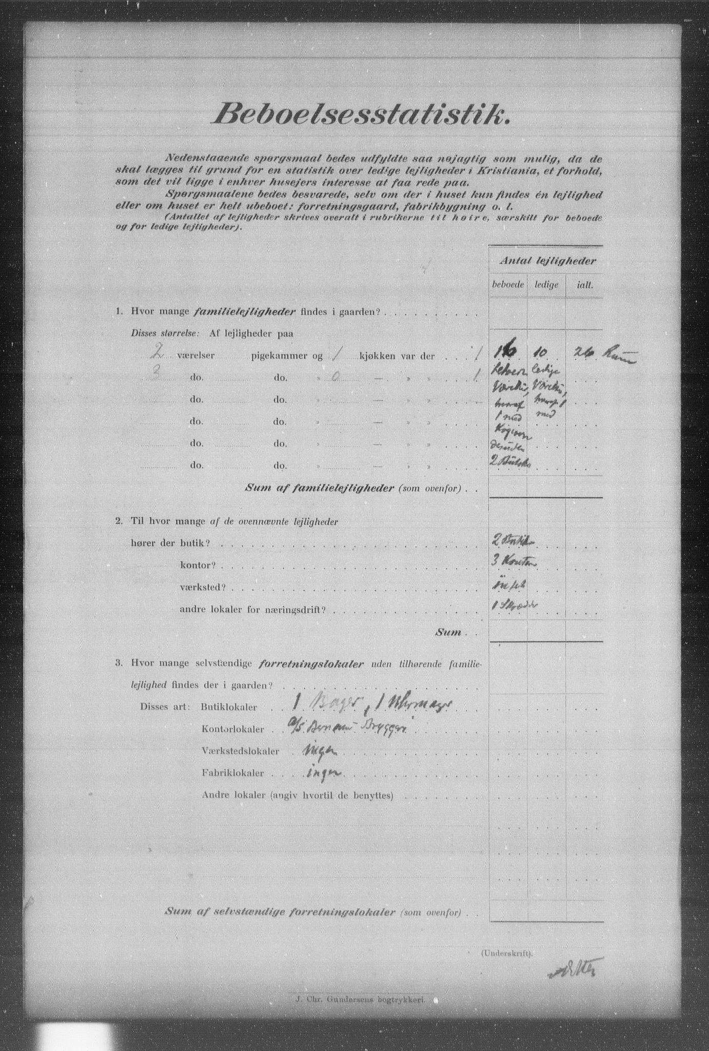 OBA, Municipal Census 1903 for Kristiania, 1903, p. 431