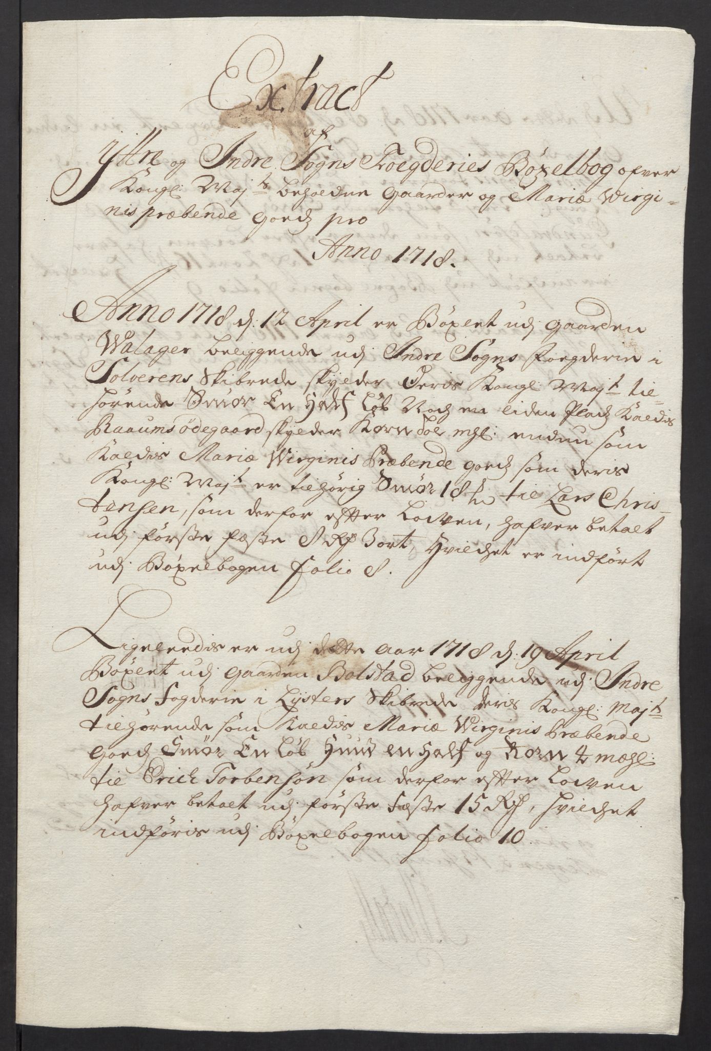 Rentekammeret inntil 1814, Reviderte regnskaper, Fogderegnskap, AV/RA-EA-4092/R52/L3321: Fogderegnskap Sogn, 1717-1718, p. 672