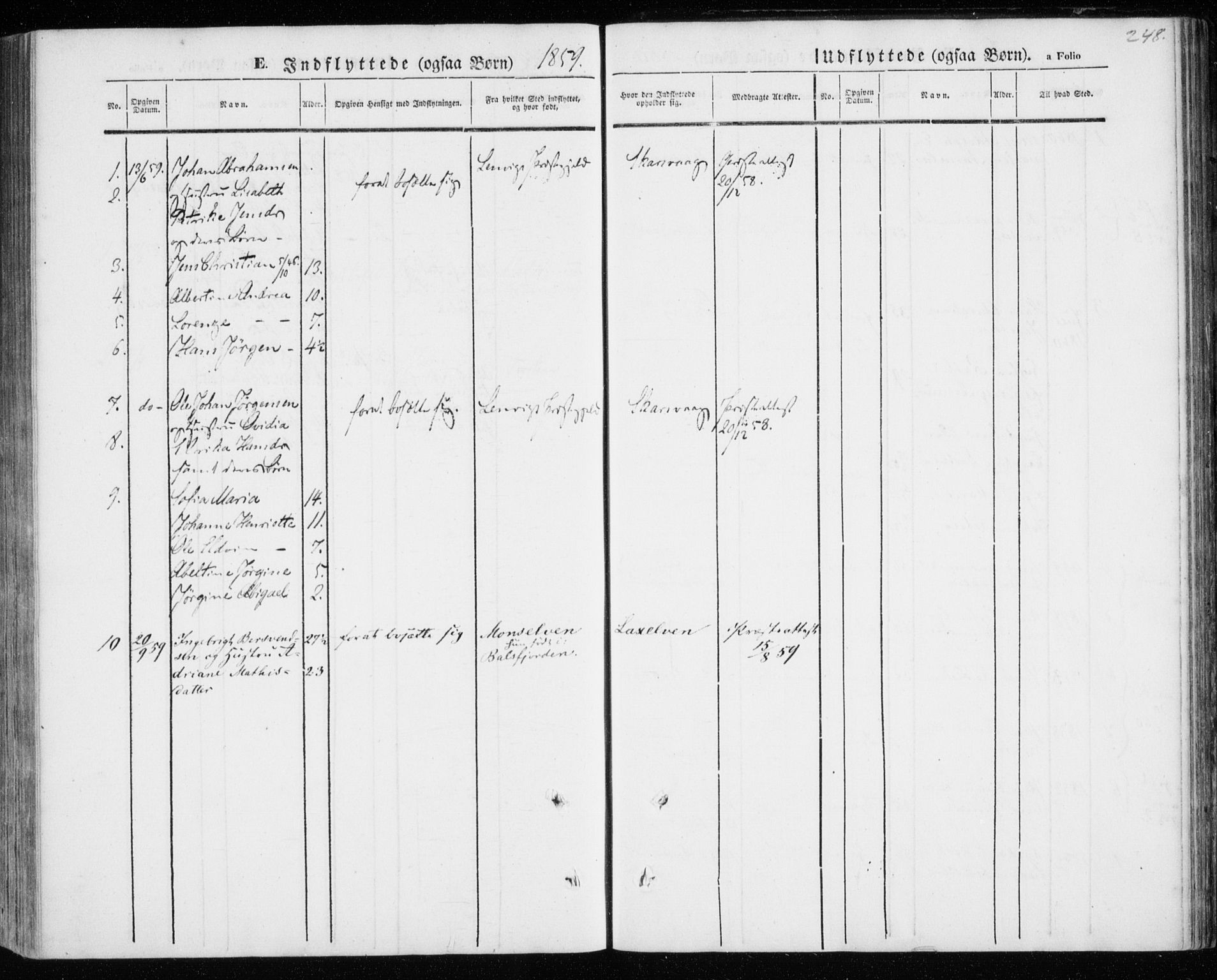 Kistrand/Porsanger sokneprestembete, SATØ/S-1351/H/Ha/L0004.kirke: Parish register (official) no. 4, 1843-1860, p. 248