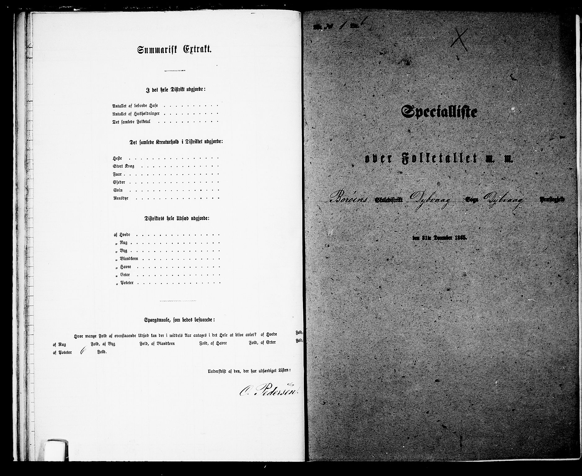 RA, 1865 census for Dypvåg, 1865, p. 24