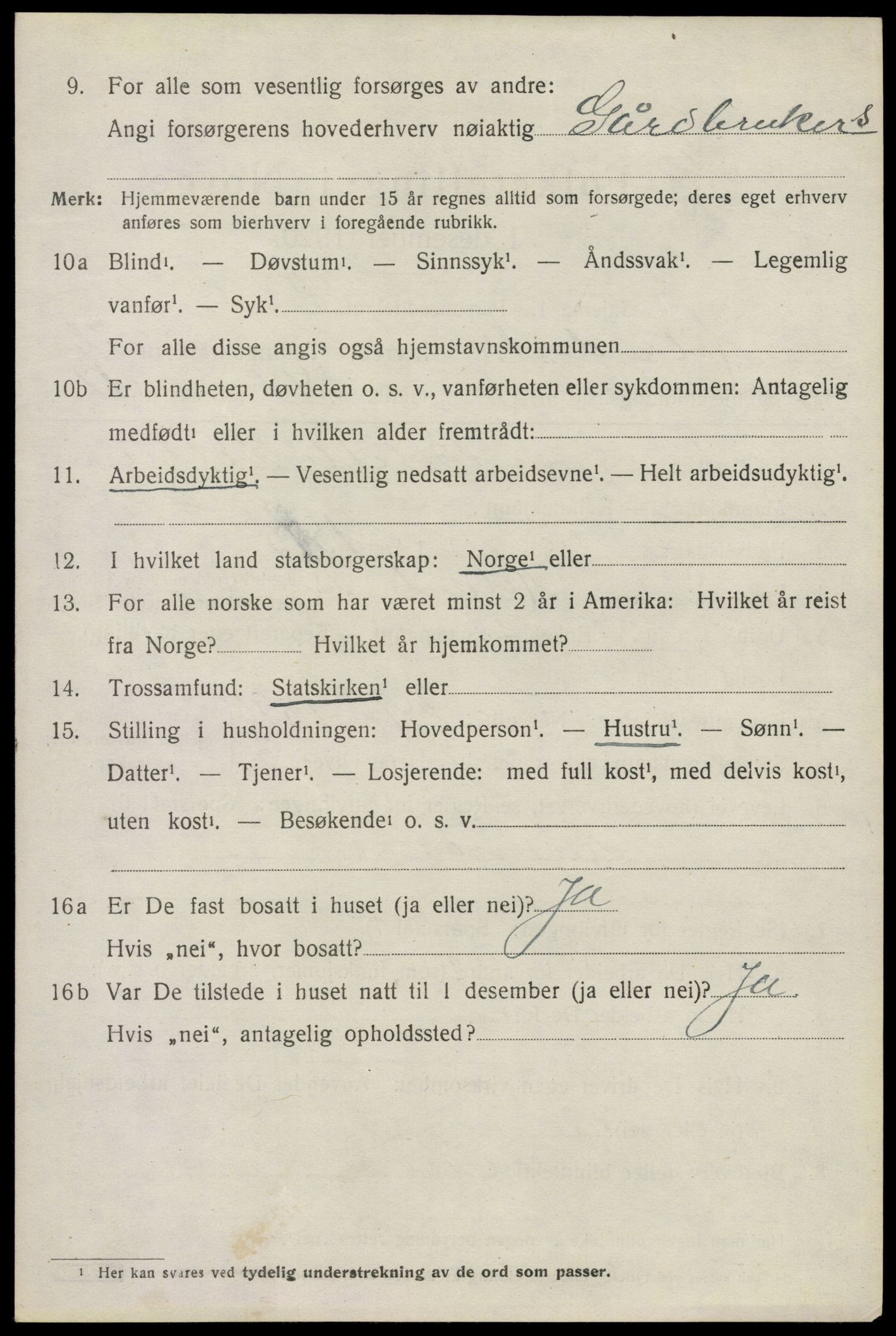 SAO, 1920 census for Høland, 1920, p. 9652