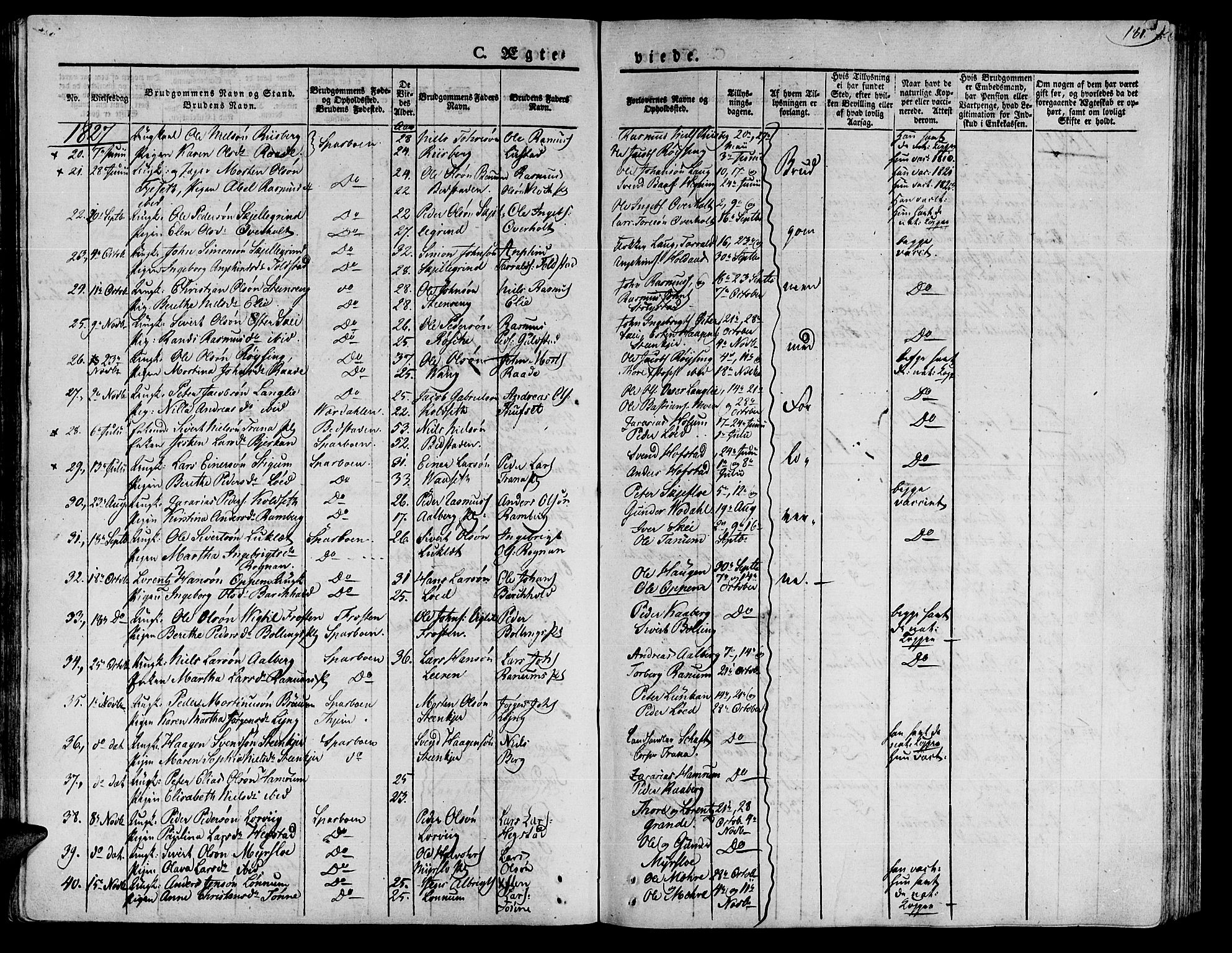 Ministerialprotokoller, klokkerbøker og fødselsregistre - Nord-Trøndelag, SAT/A-1458/735/L0336: Parish register (official) no. 735A05 /1, 1825-1835, p. 181
