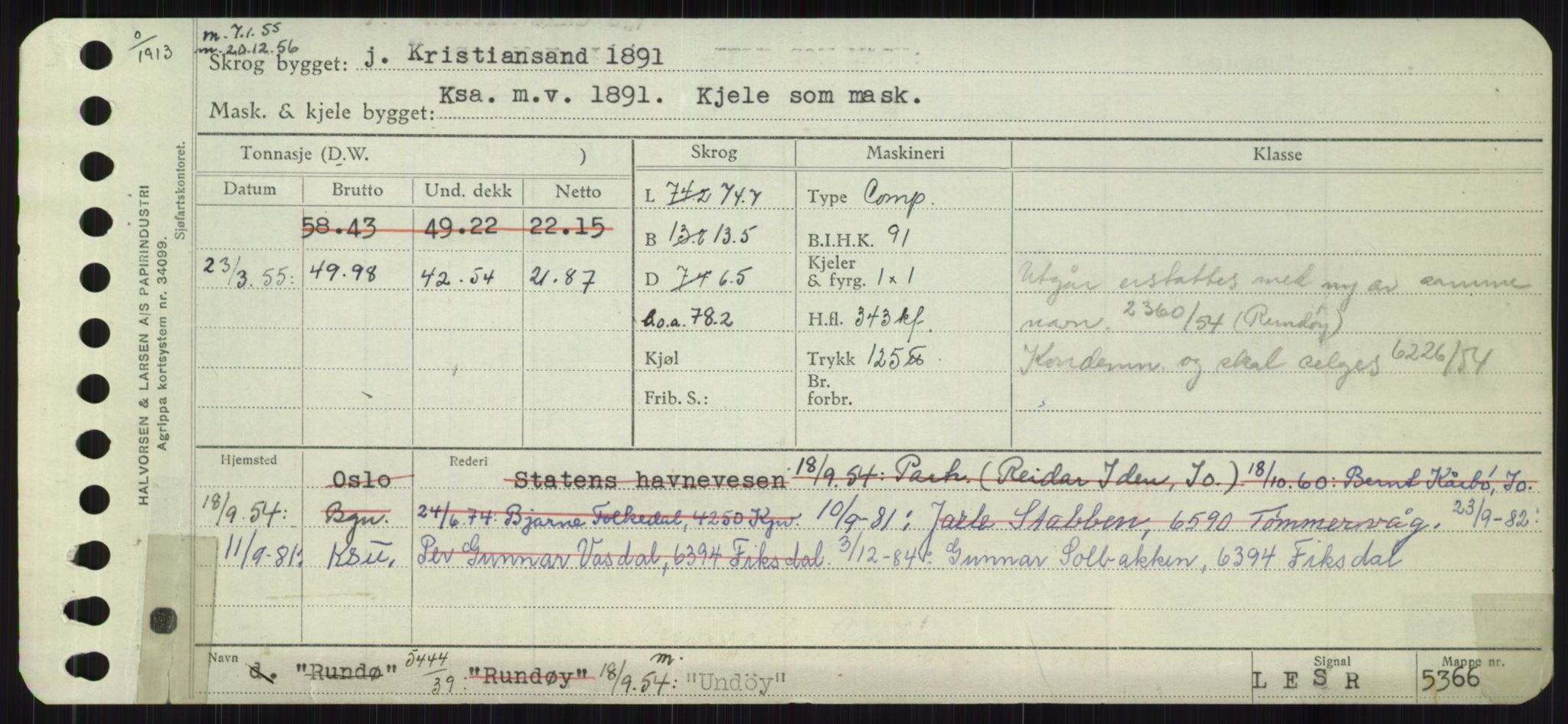 Sjøfartsdirektoratet med forløpere, Skipsmålingen, AV/RA-S-1627/H/Ha/L0006/0002: Fartøy, Sver-Å / Fartøy, U-Å, p. 41