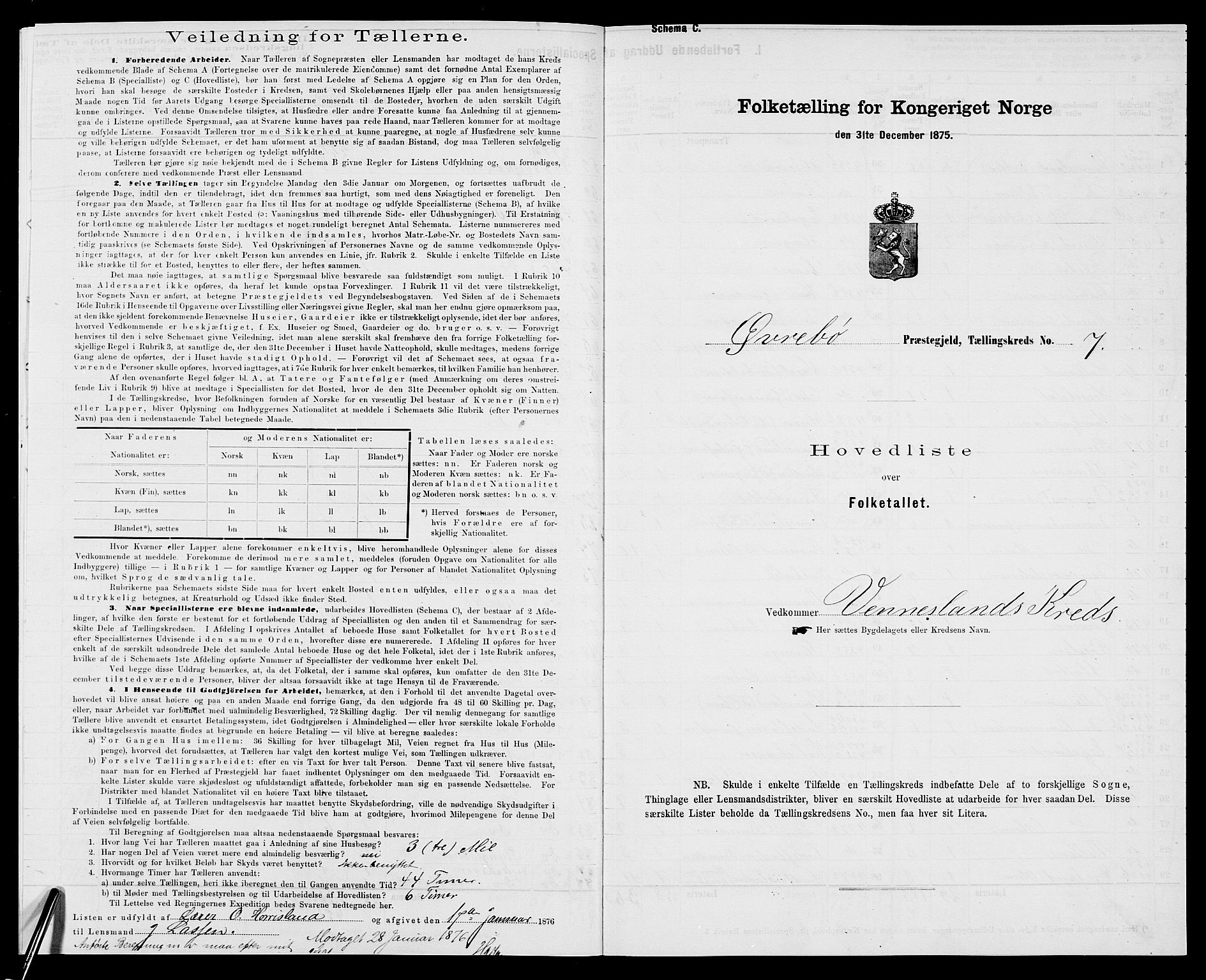 SAK, 1875 census for 1016P Øvrebø, 1875, p. 662