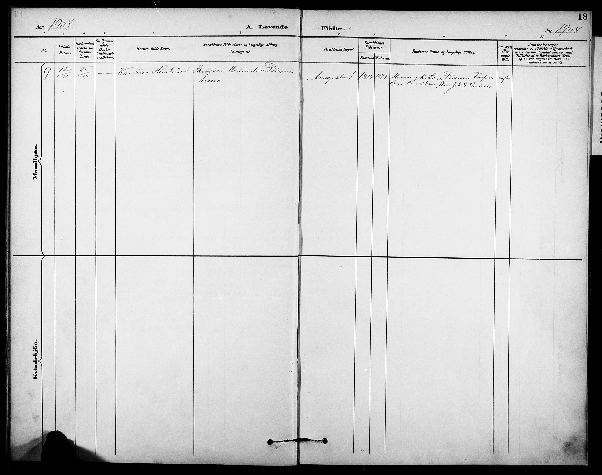 Borre kirkebøker, SAKO/A-338/F/Fb/L0002: Parish register (official) no. II 2, 1893-1905, p. 18