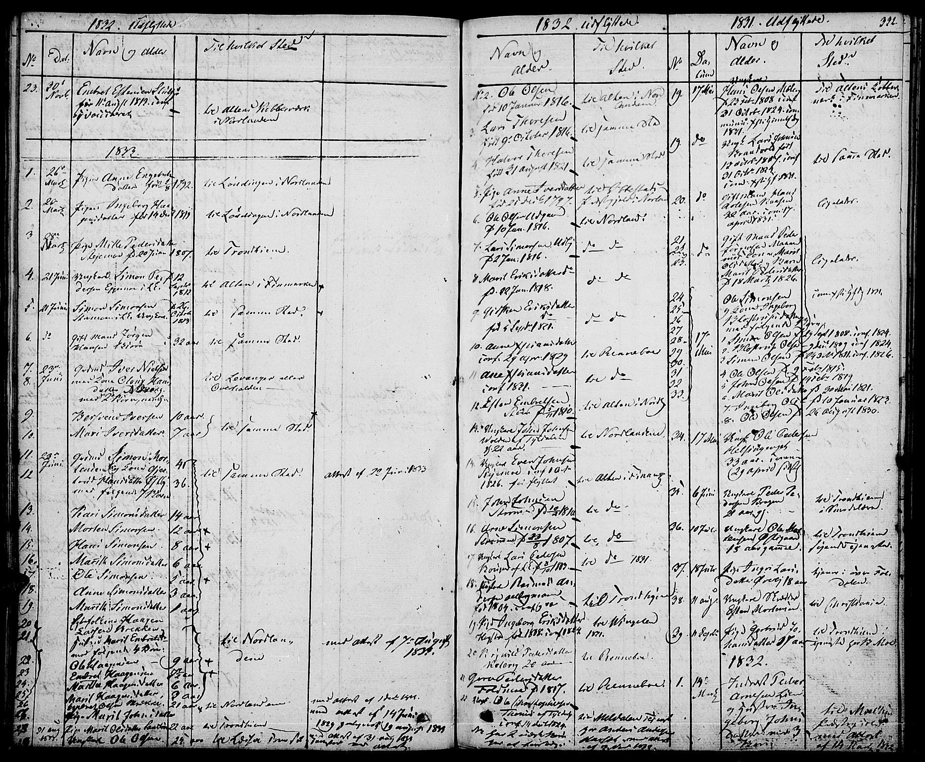 Tynset prestekontor, AV/SAH-PREST-058/H/Ha/Haa/L0019: Parish register (official) no. 19, 1829-1847, p. 332