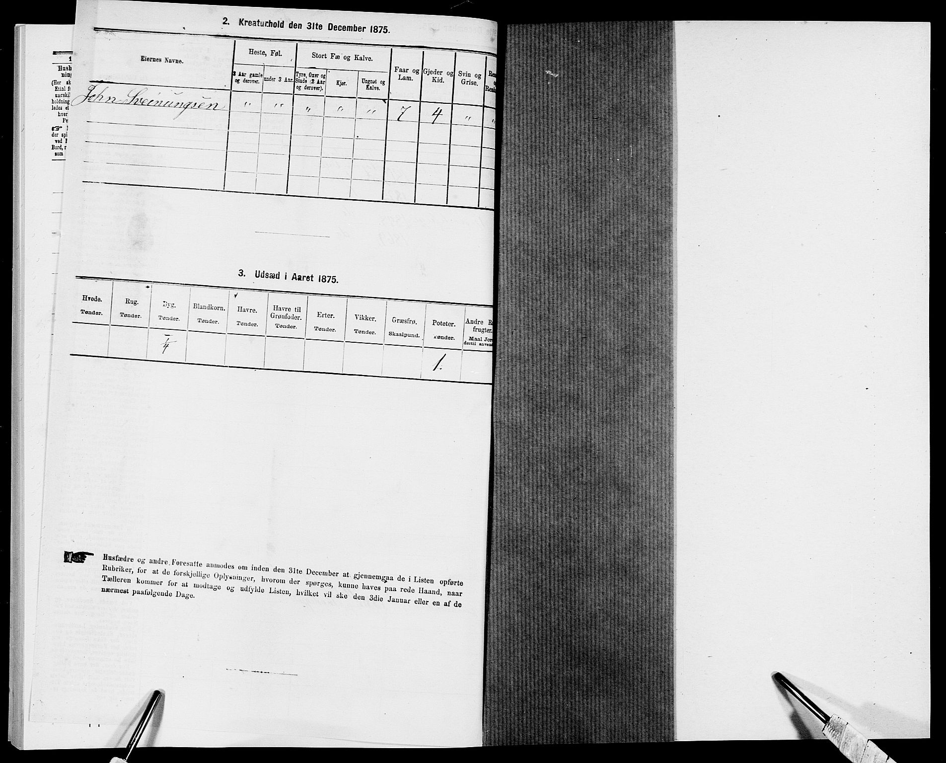 SAK, 1875 census for 0940P Valle, 1875, p. 149