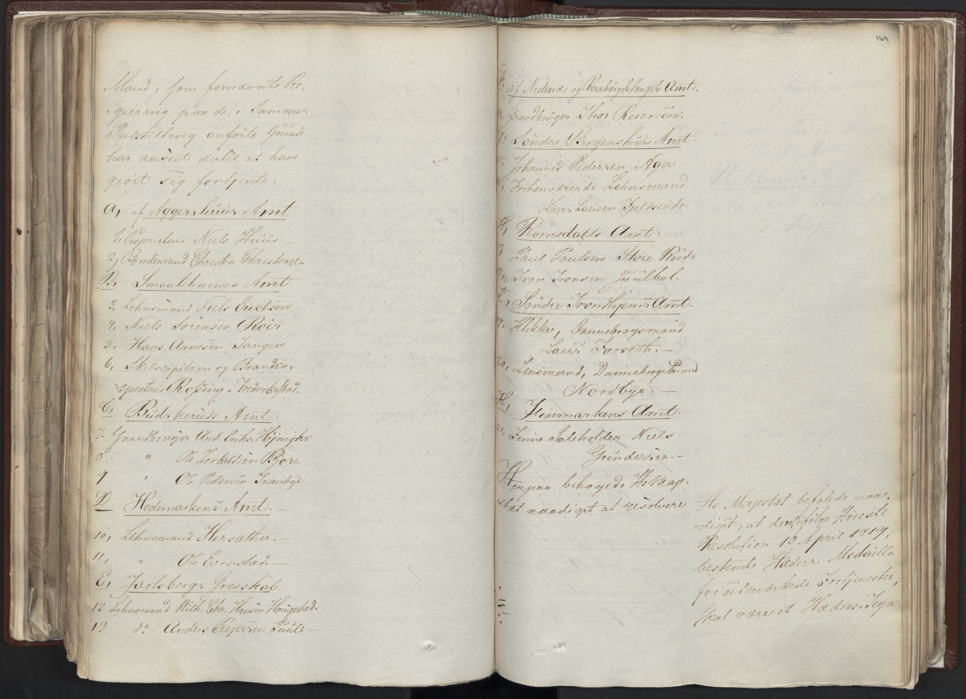 Statsrådssekretariatet, AV/RA-S-1001/A/Ab/L0012: Kgl. res. nr. 5679-6008 II, 1821, p. 168b-169a