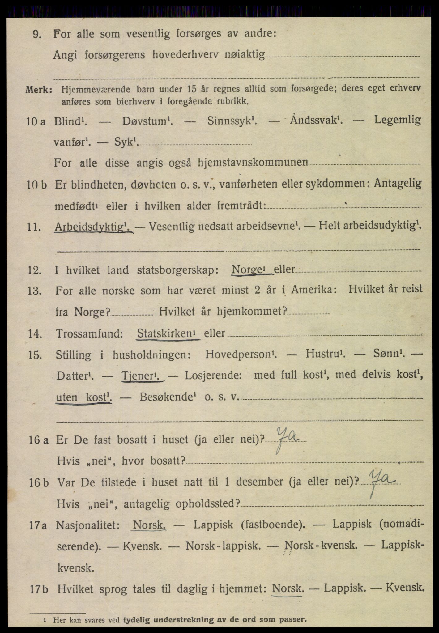 SAT, 1920 census for Brønnøy, 1920, p. 5917