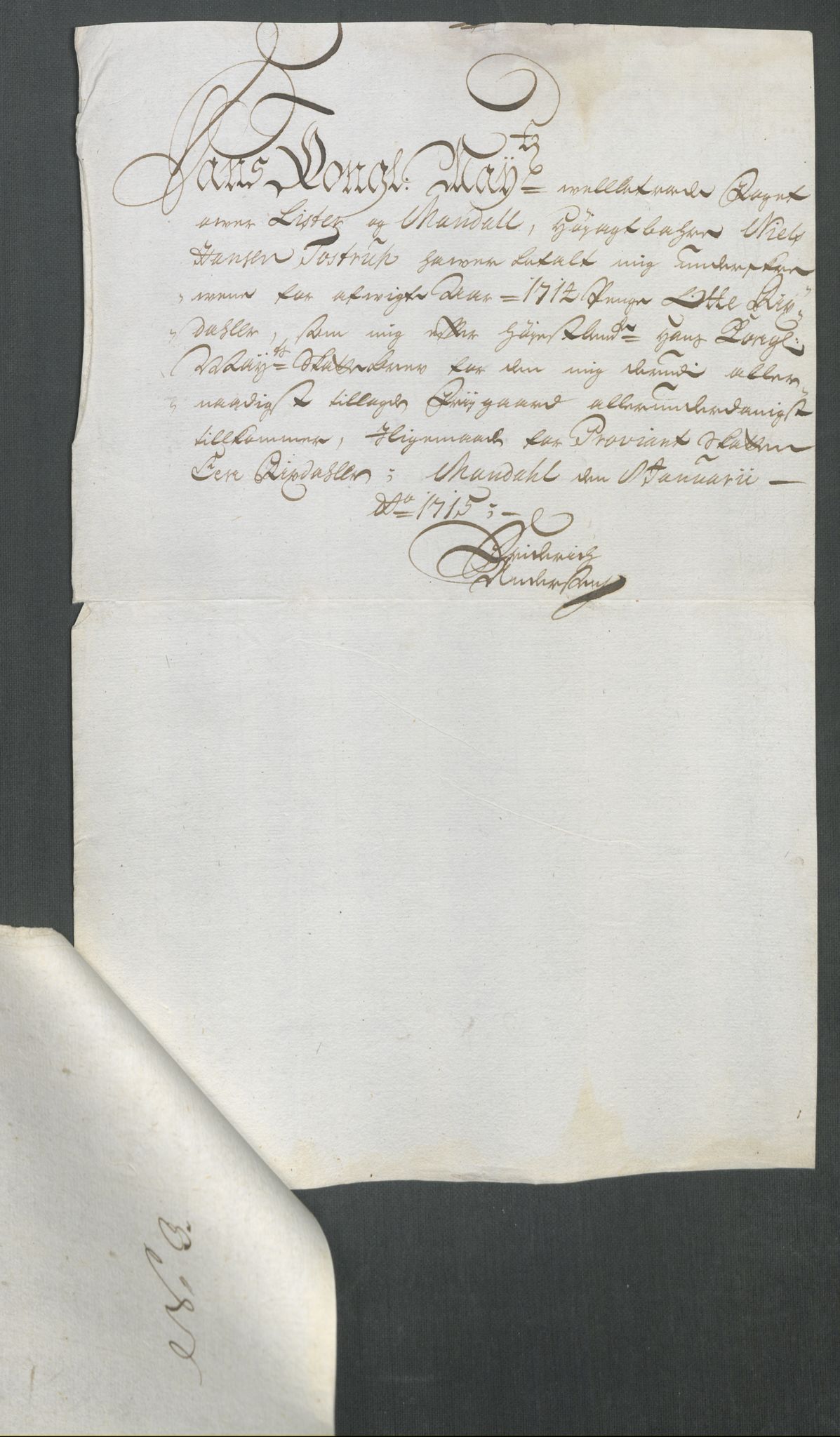 Rentekammeret inntil 1814, Reviderte regnskaper, Fogderegnskap, RA/EA-4092/R43/L2558: Fogderegnskap Lista og Mandal, 1714, p. 135