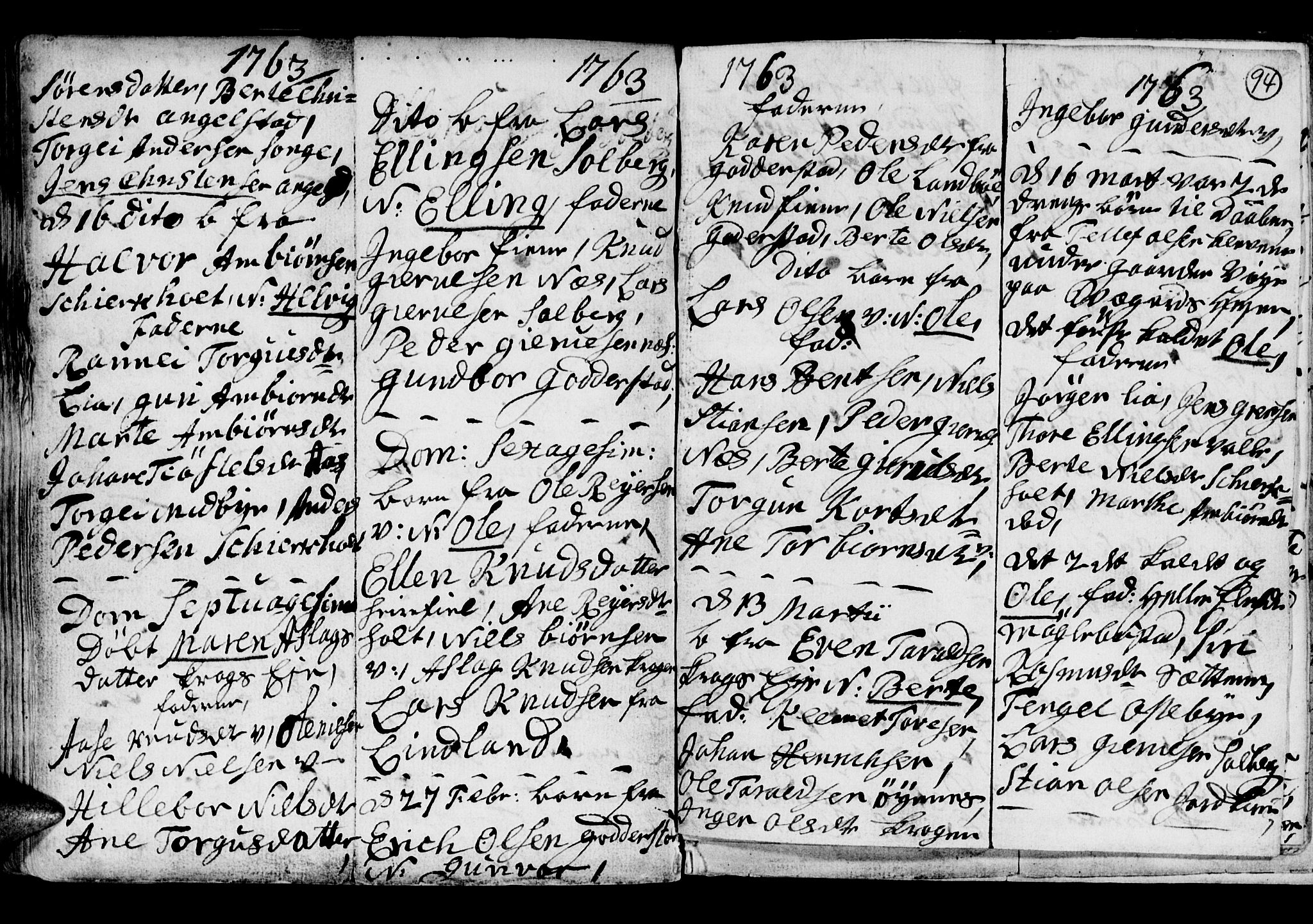 Holt sokneprestkontor, AV/SAK-1111-0021/F/Fb/L0005: Parish register (copy) no. B 5, 1746-1764, p. 94